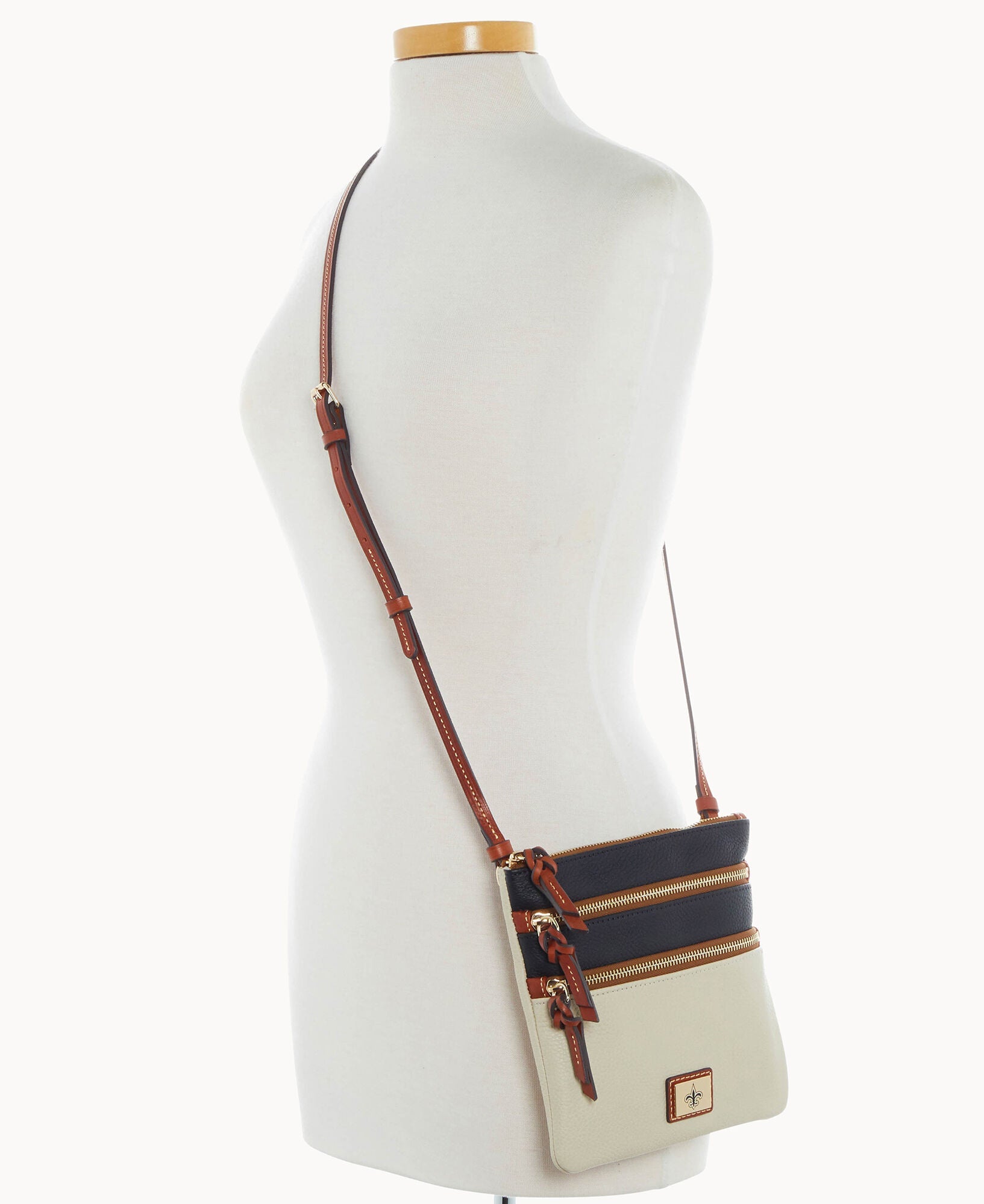 NFL Saints Triple Zip Crossbody