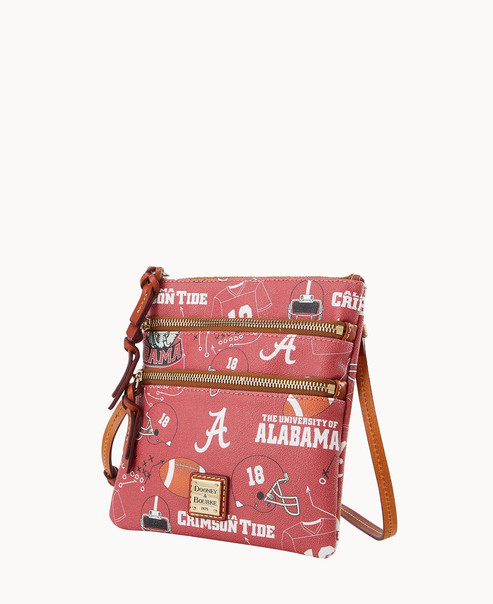 Collegiate University of Alabama Triple Zip Crossbody