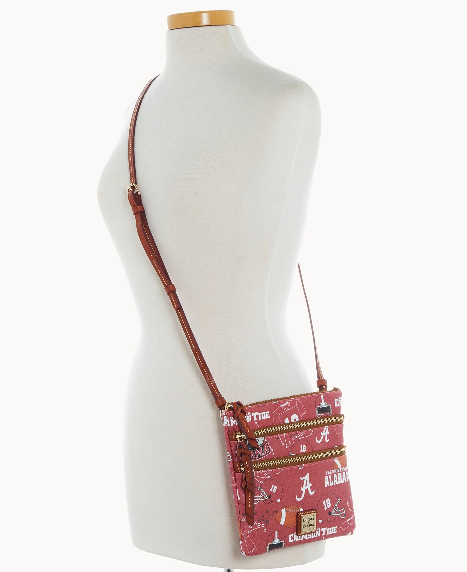 Collegiate University of Alabama Triple Zip Crossbody