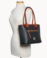 Pebble Grain Zip Tote