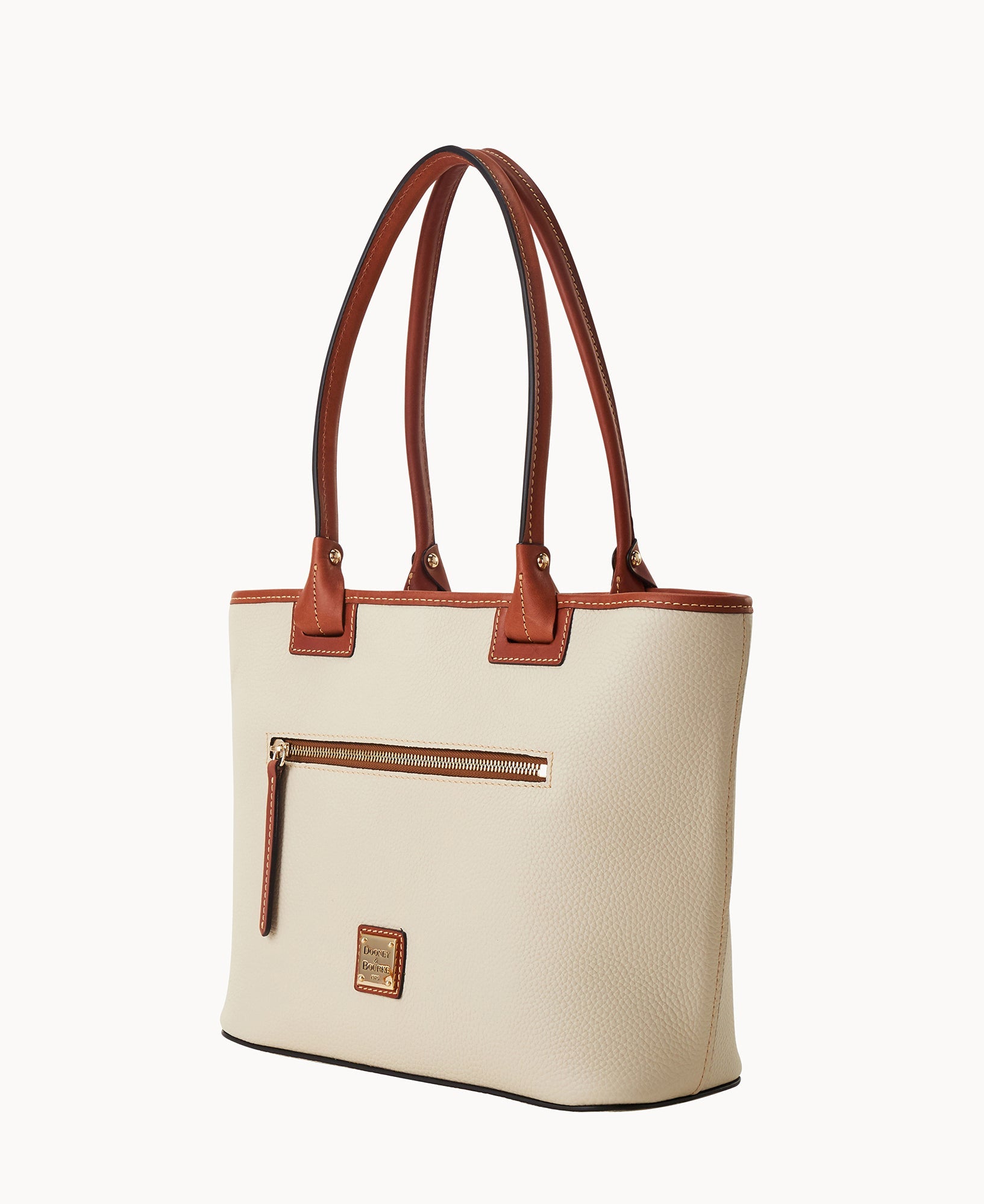 Pebble Grain Zip Tote