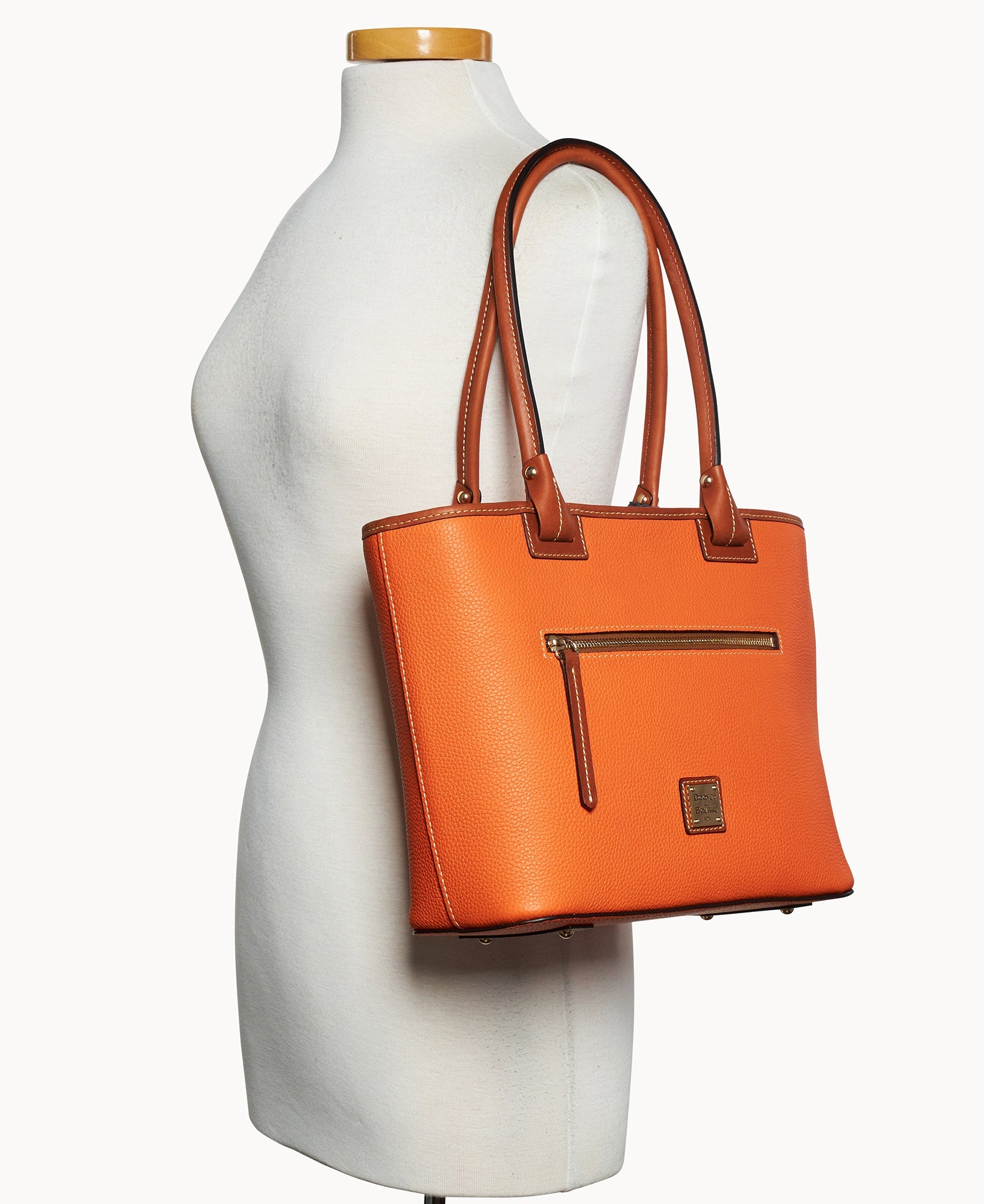 Pebble Grain Zip Tote