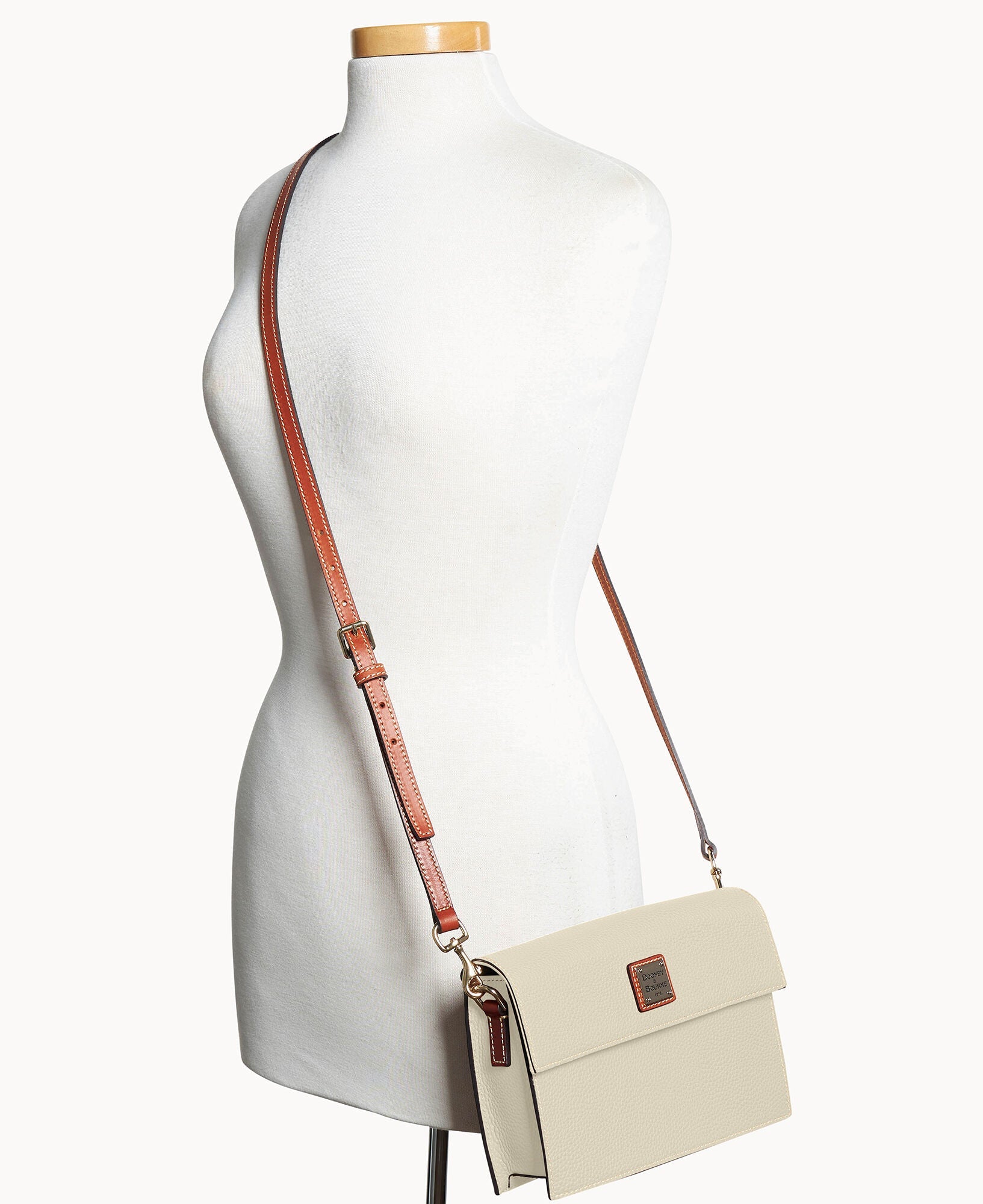 Pebble Grain East West Flap Crossbody