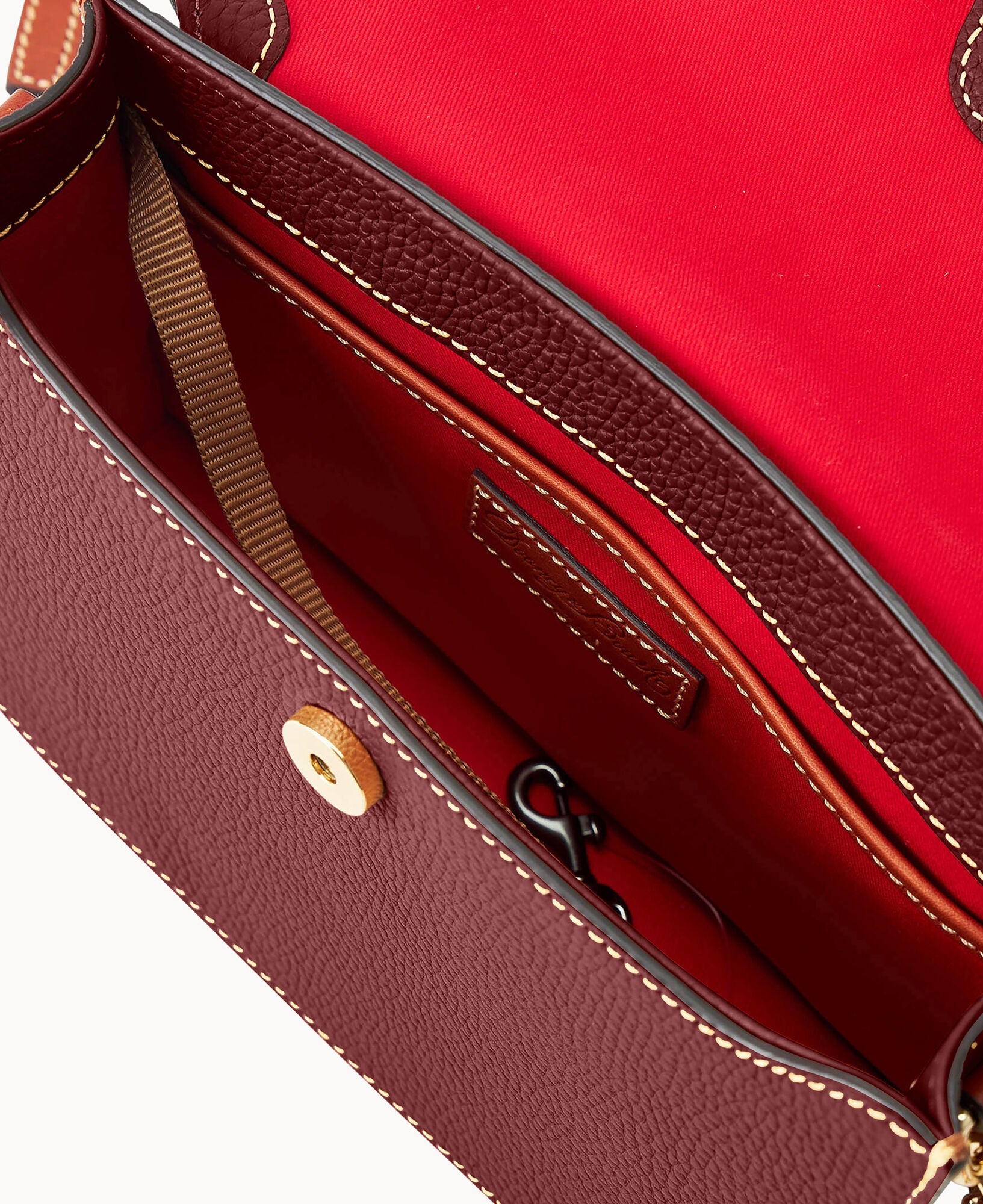 Pebble Grain East West Flap Crossbody