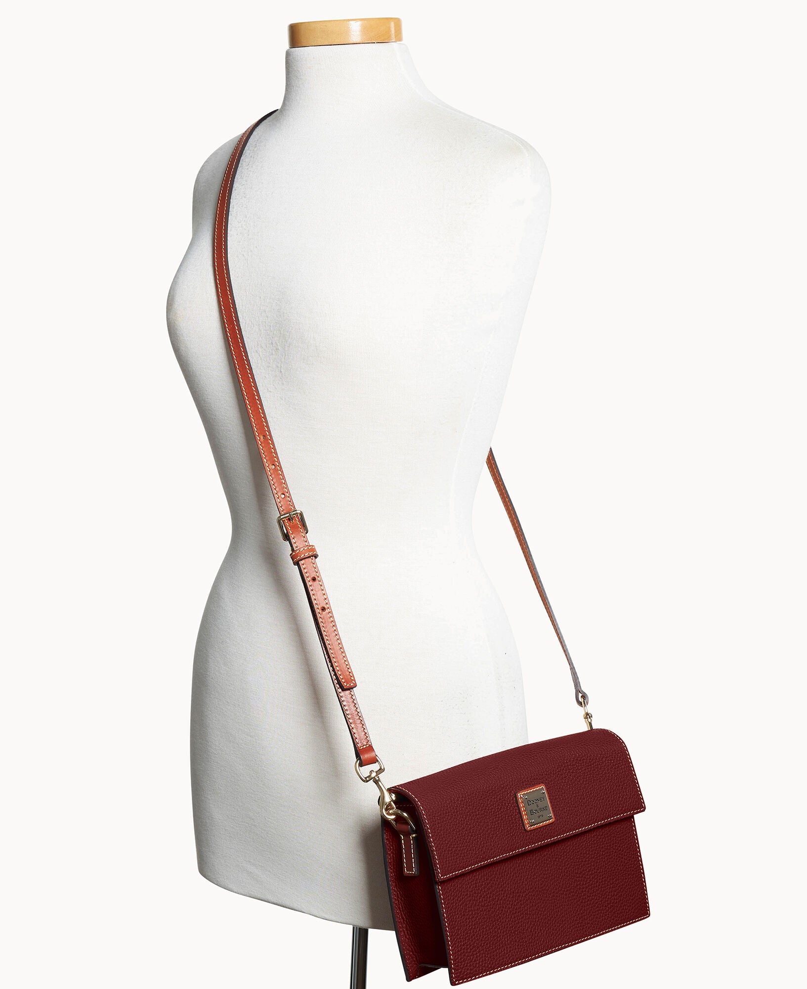 Pebble Grain East West Flap Crossbody