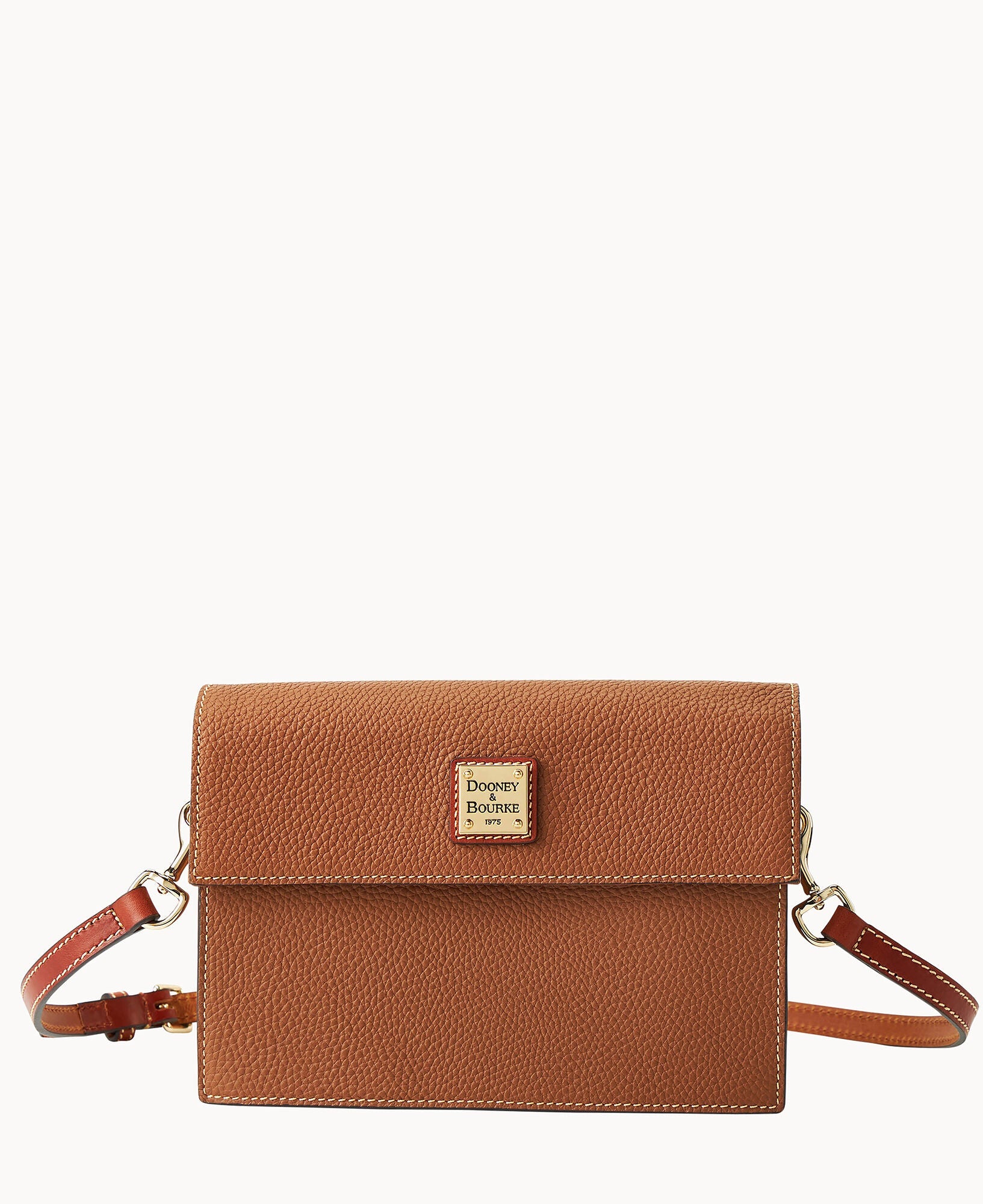 Pebble Grain East West Flap Crossbody
