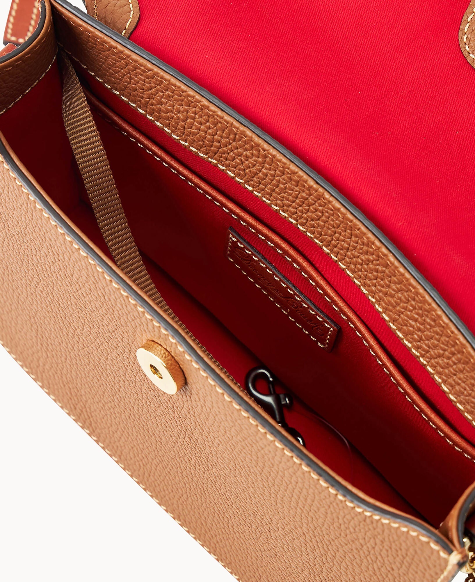 Pebble Grain East West Flap Crossbody