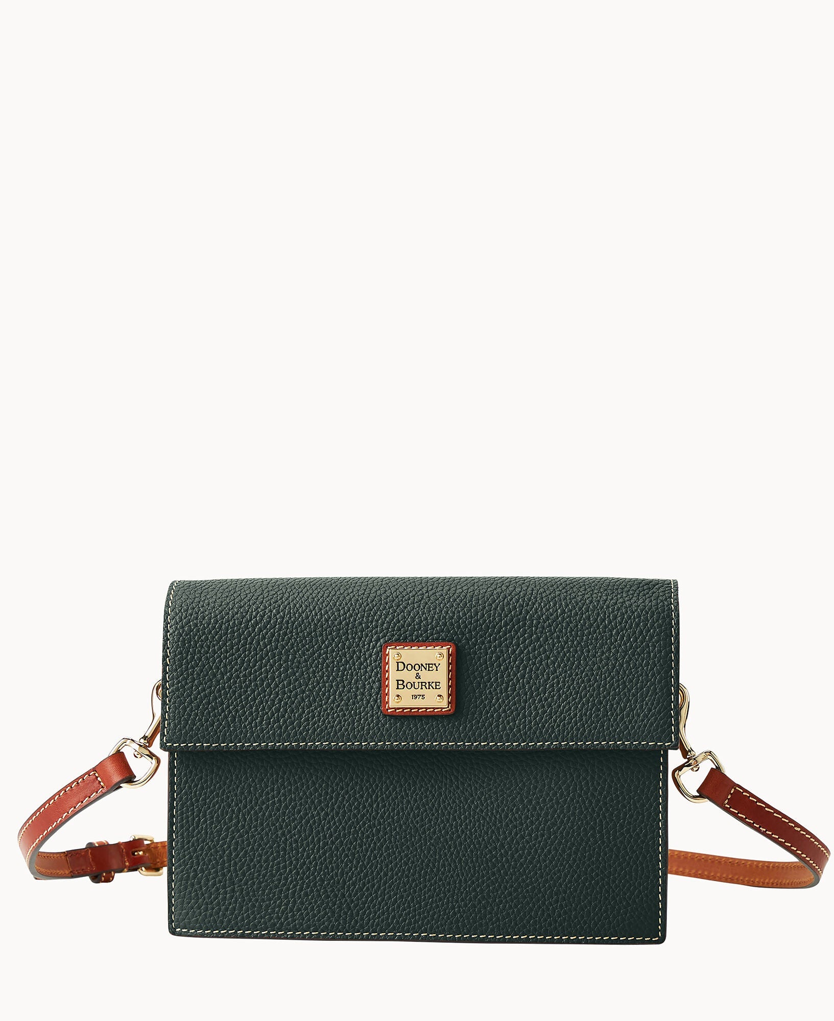 Pebble Grain East West Flap Crossbody