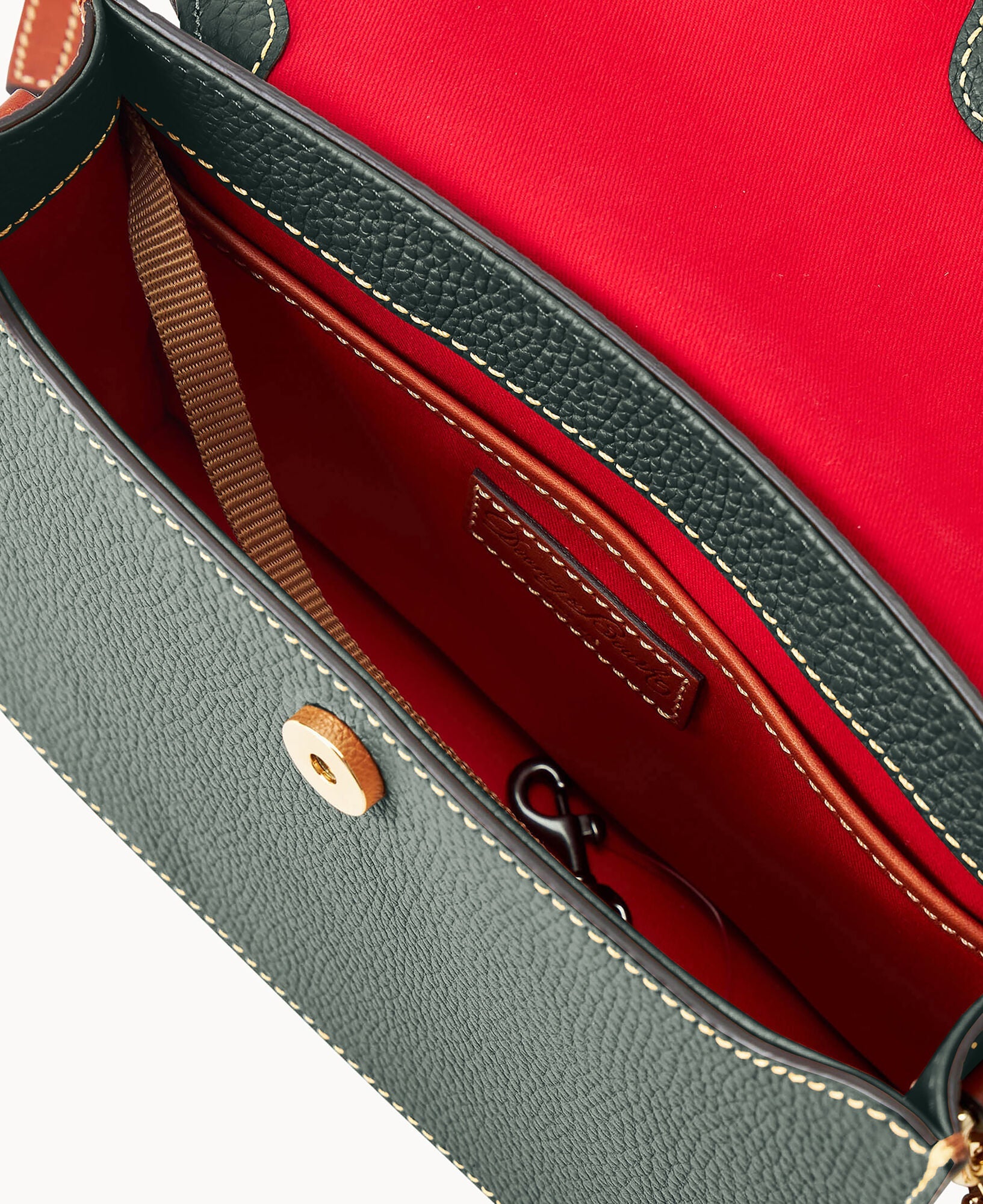 Pebble Grain East West Flap Crossbody