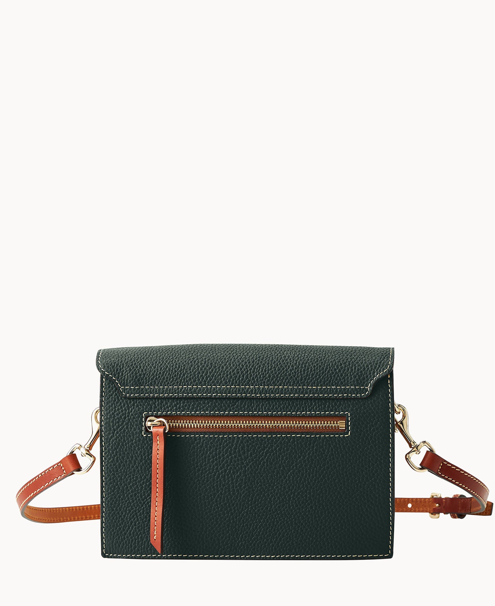 Pebble Grain East West Flap Crossbody