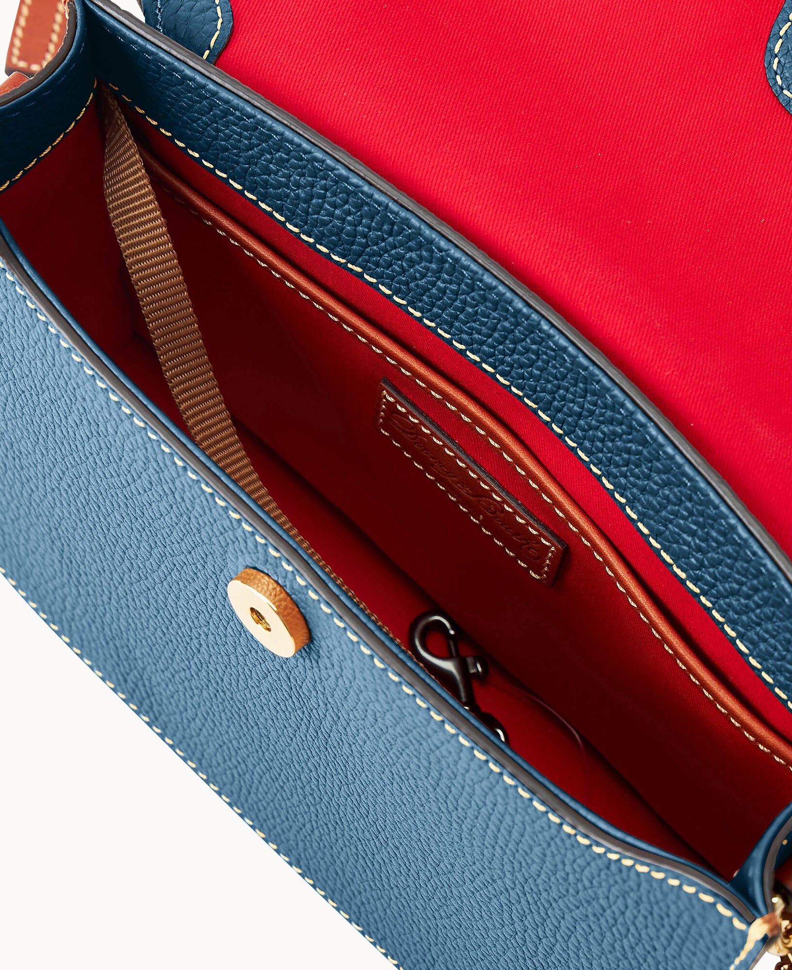 Pebble Grain East West Flap Crossbody