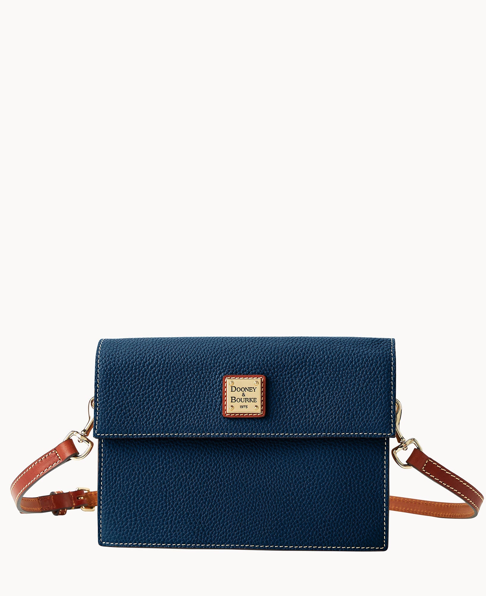 Pebble Grain East West Flap Crossbody