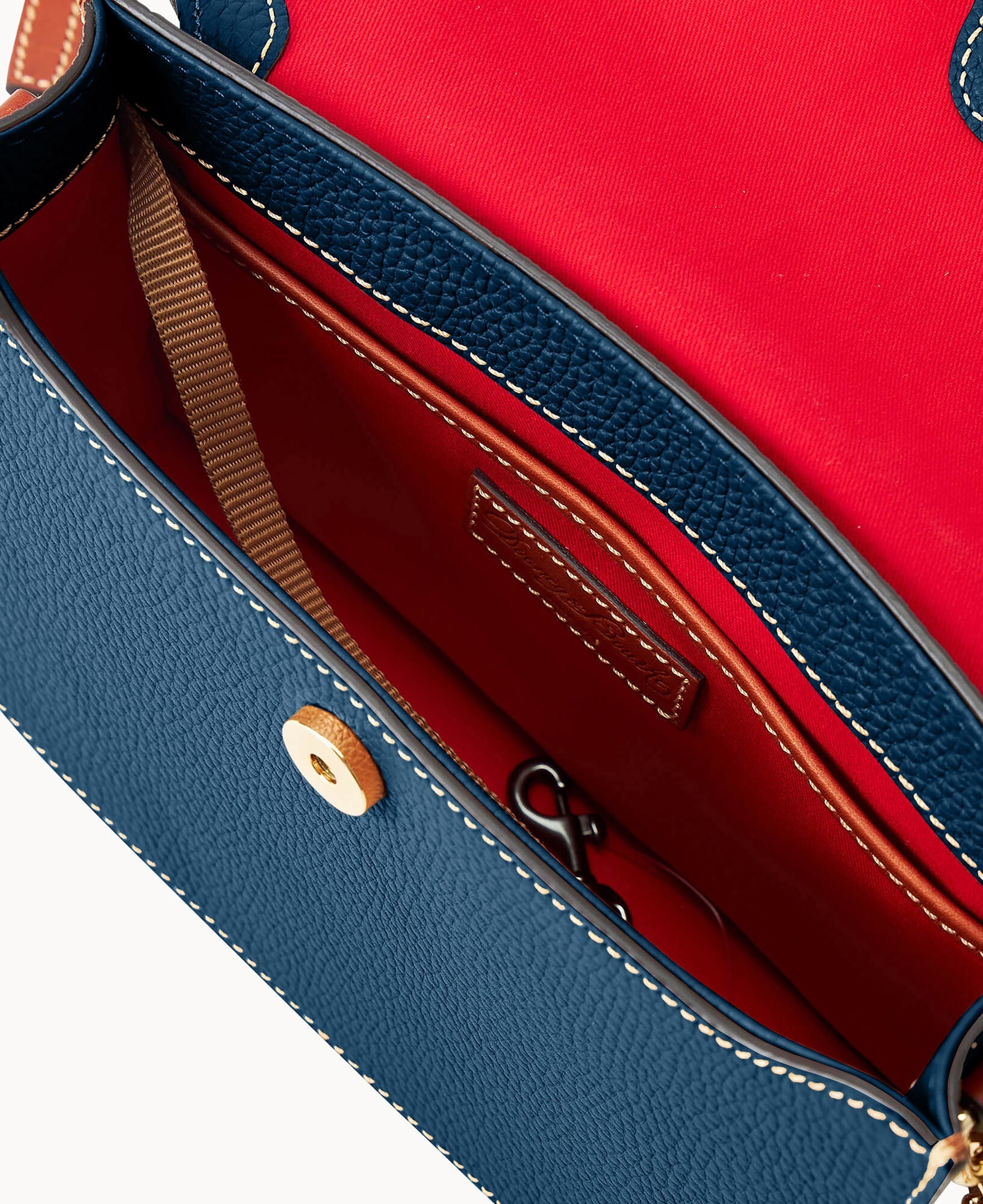 Pebble Grain East West Flap Crossbody