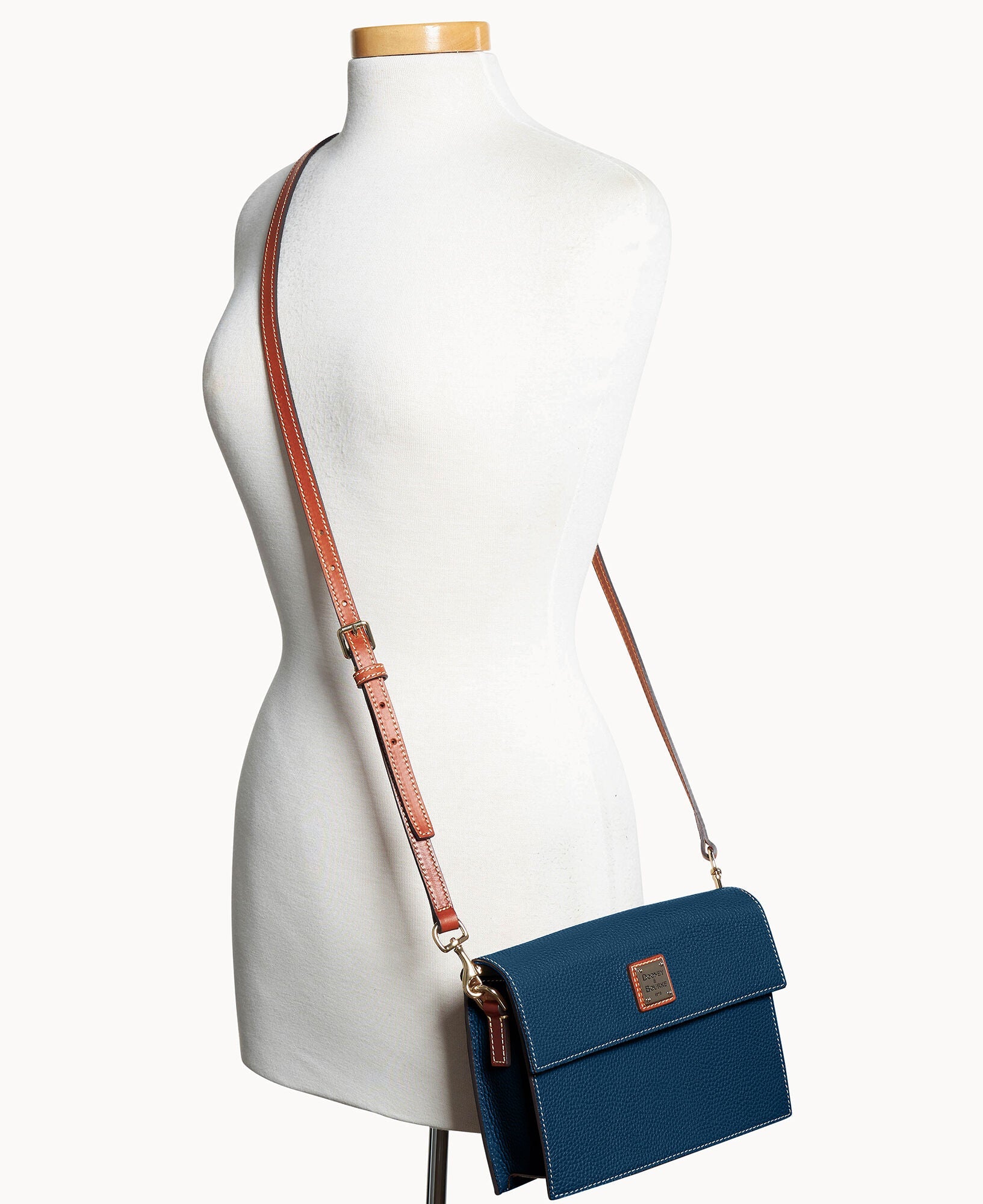 Pebble Grain East West Flap Crossbody