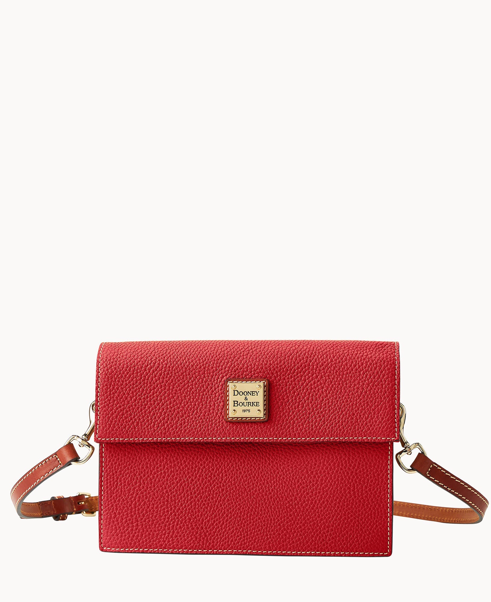 Pebble Grain East West Flap Crossbody