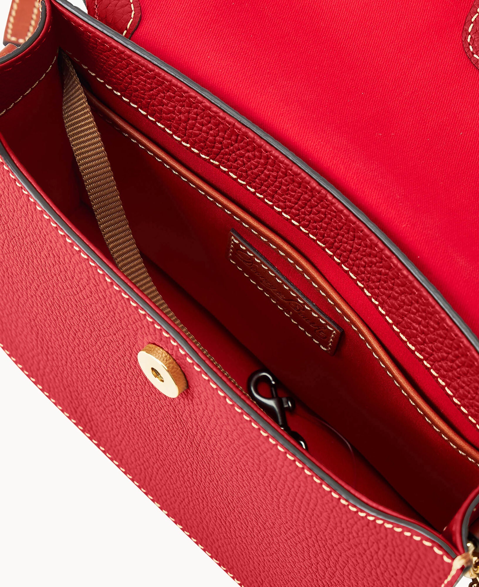 Pebble Grain East West Flap Crossbody