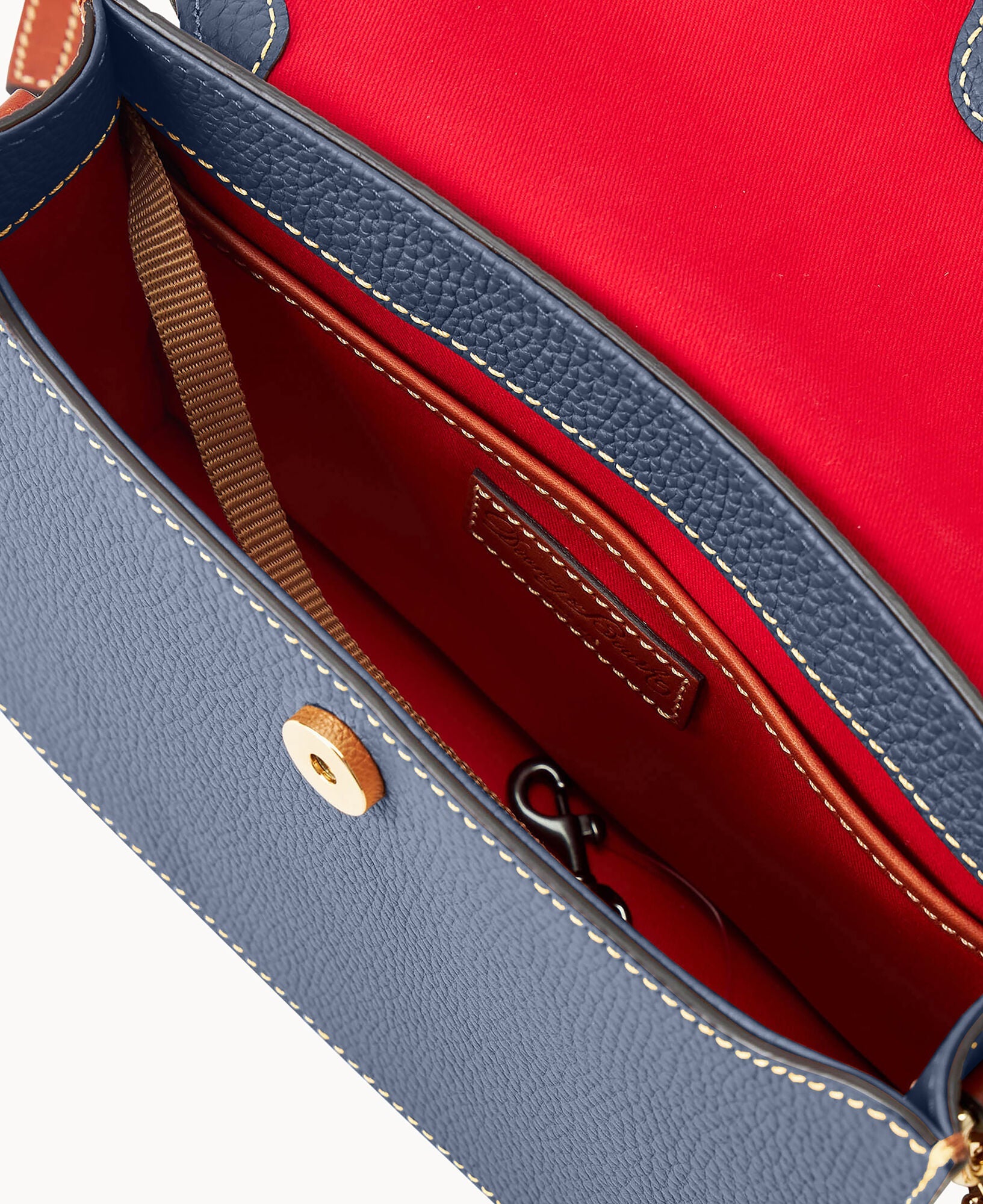 Pebble Grain East West Flap Crossbody