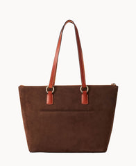 Suede Wren Zip Tote