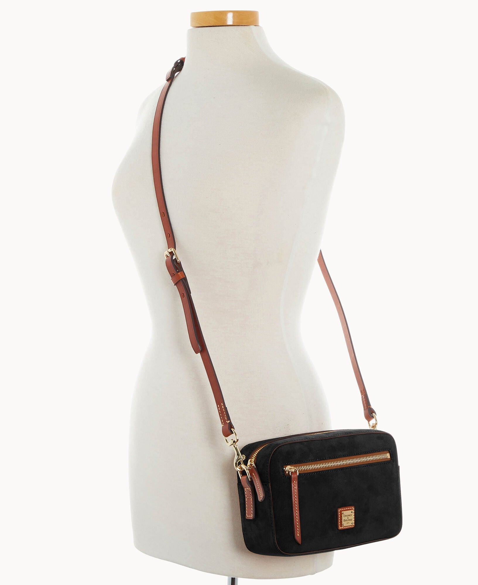Suede Camera Zip Crossbody