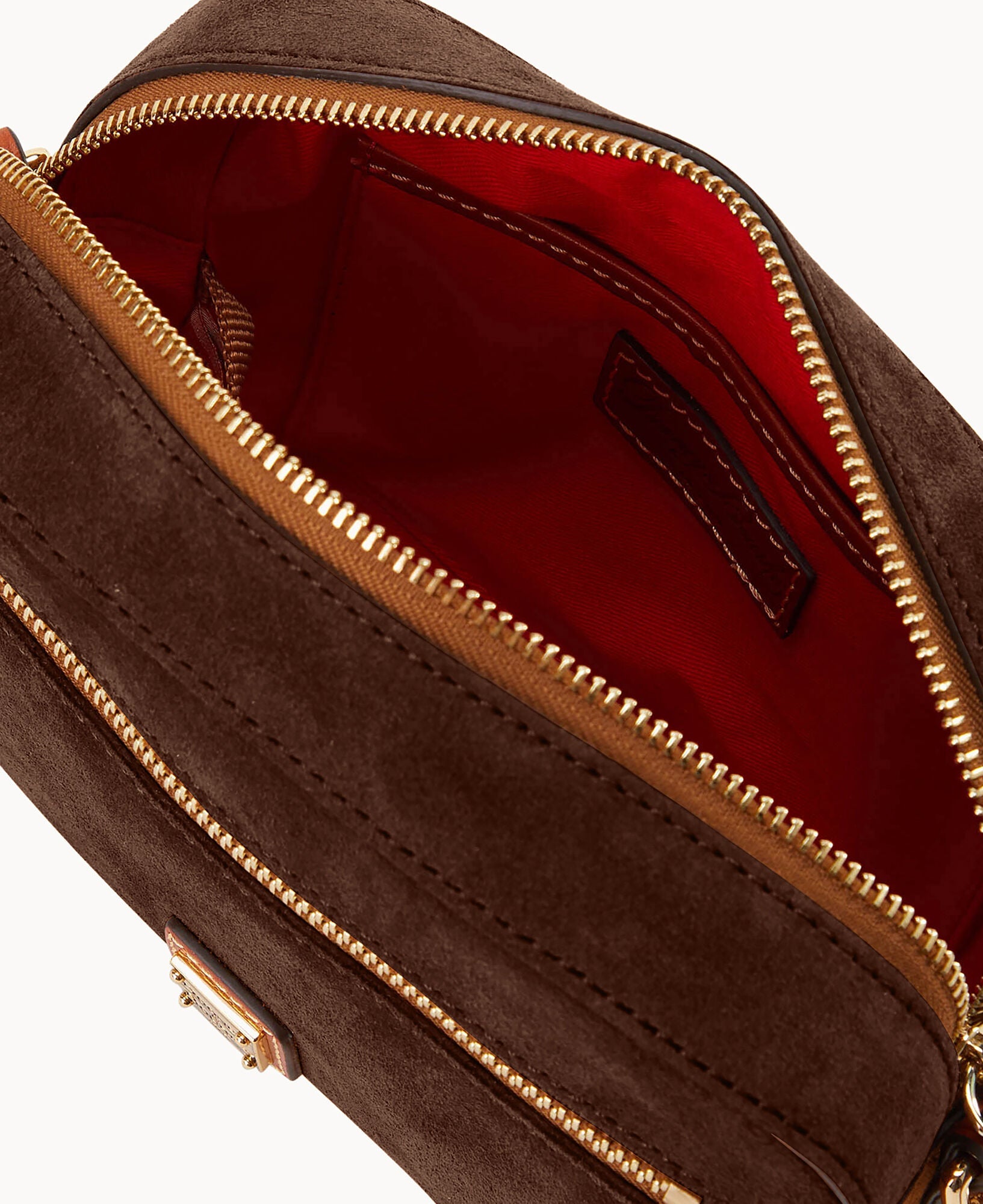 Suede Camera Zip Crossbody