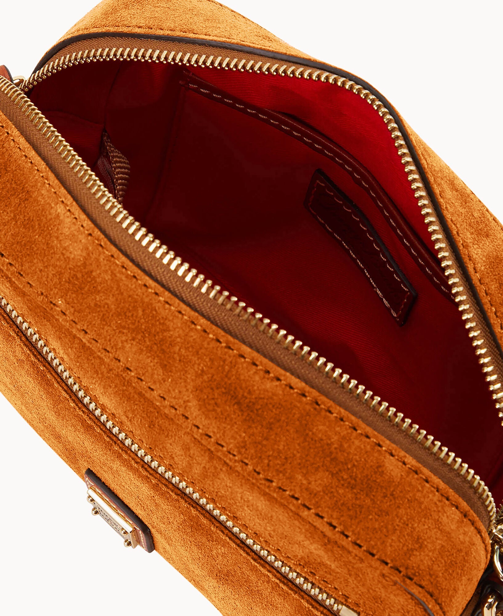 Suede Camera Zip Crossbody