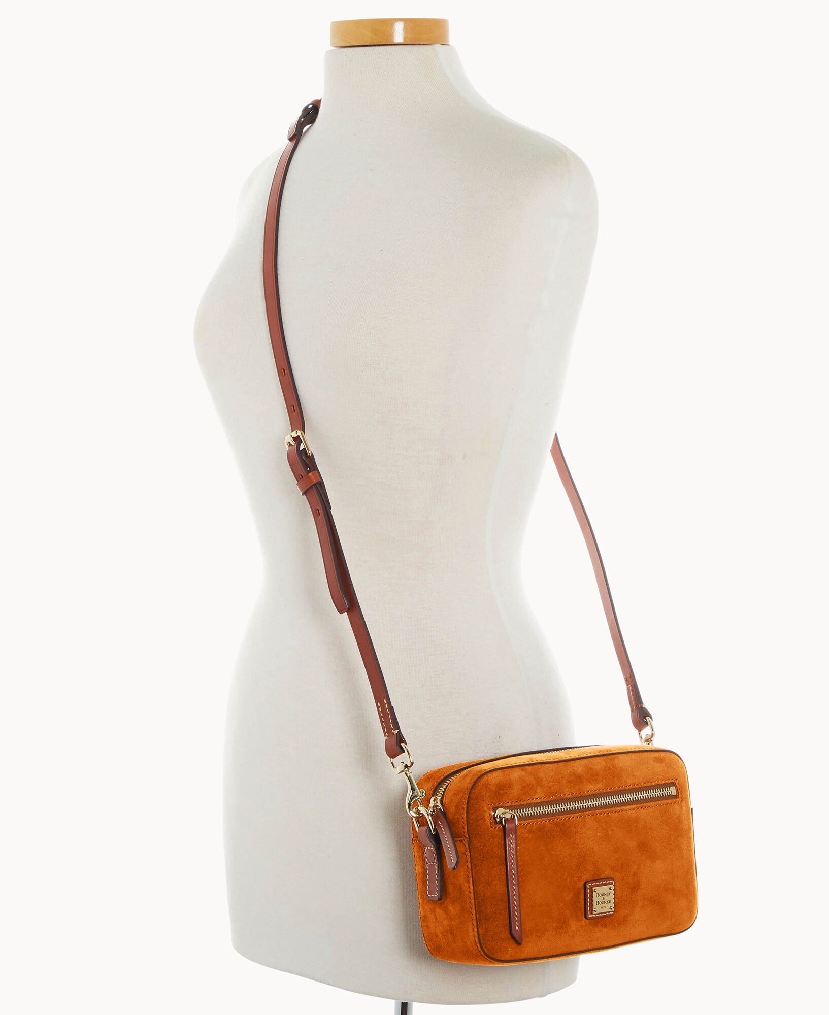 Suede Camera Zip Crossbody