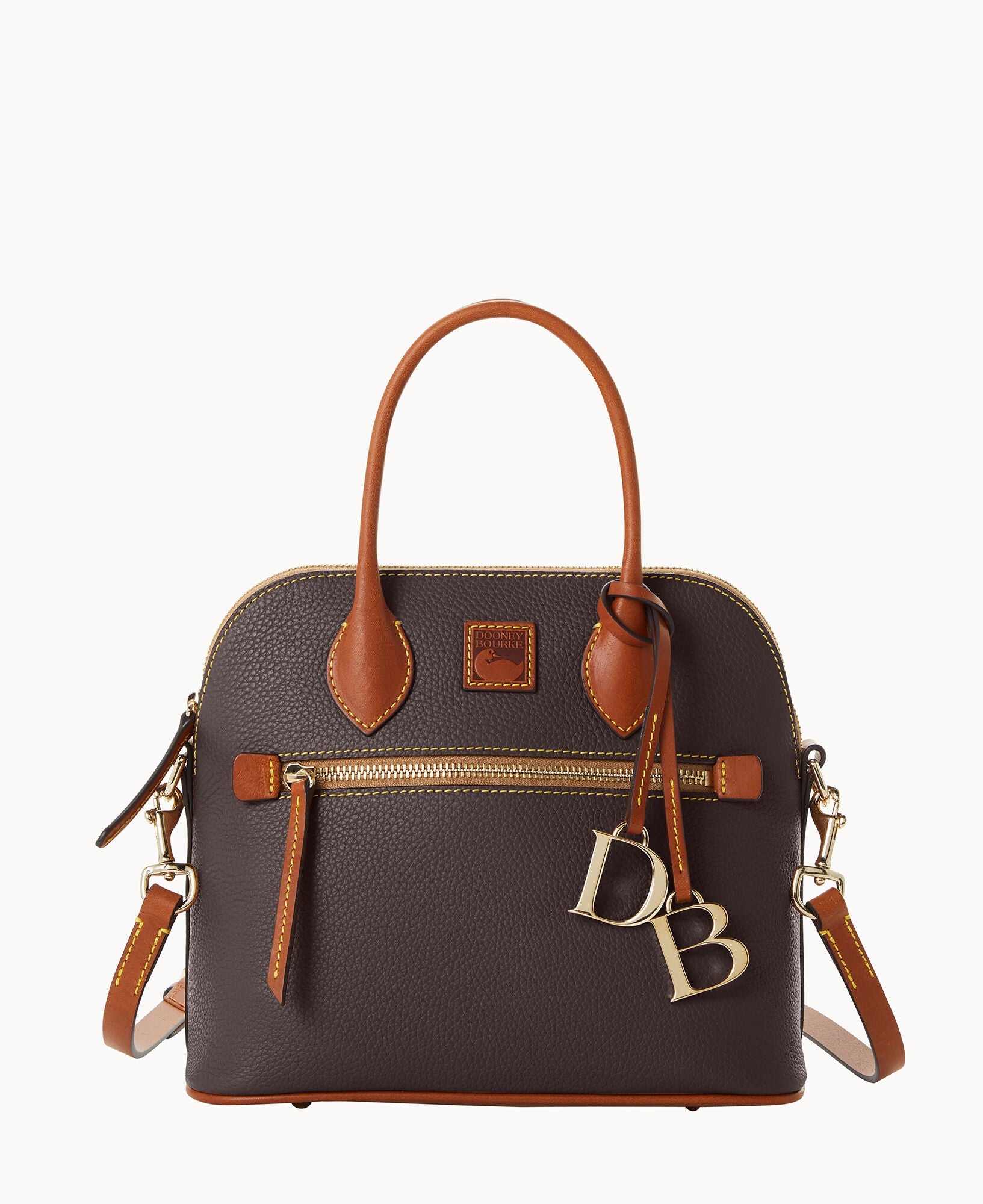 Pebble Grain Domed Satchel