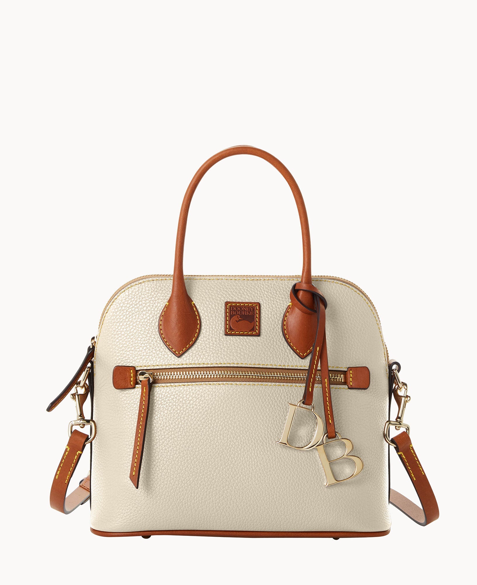Pebble Grain Domed Satchel