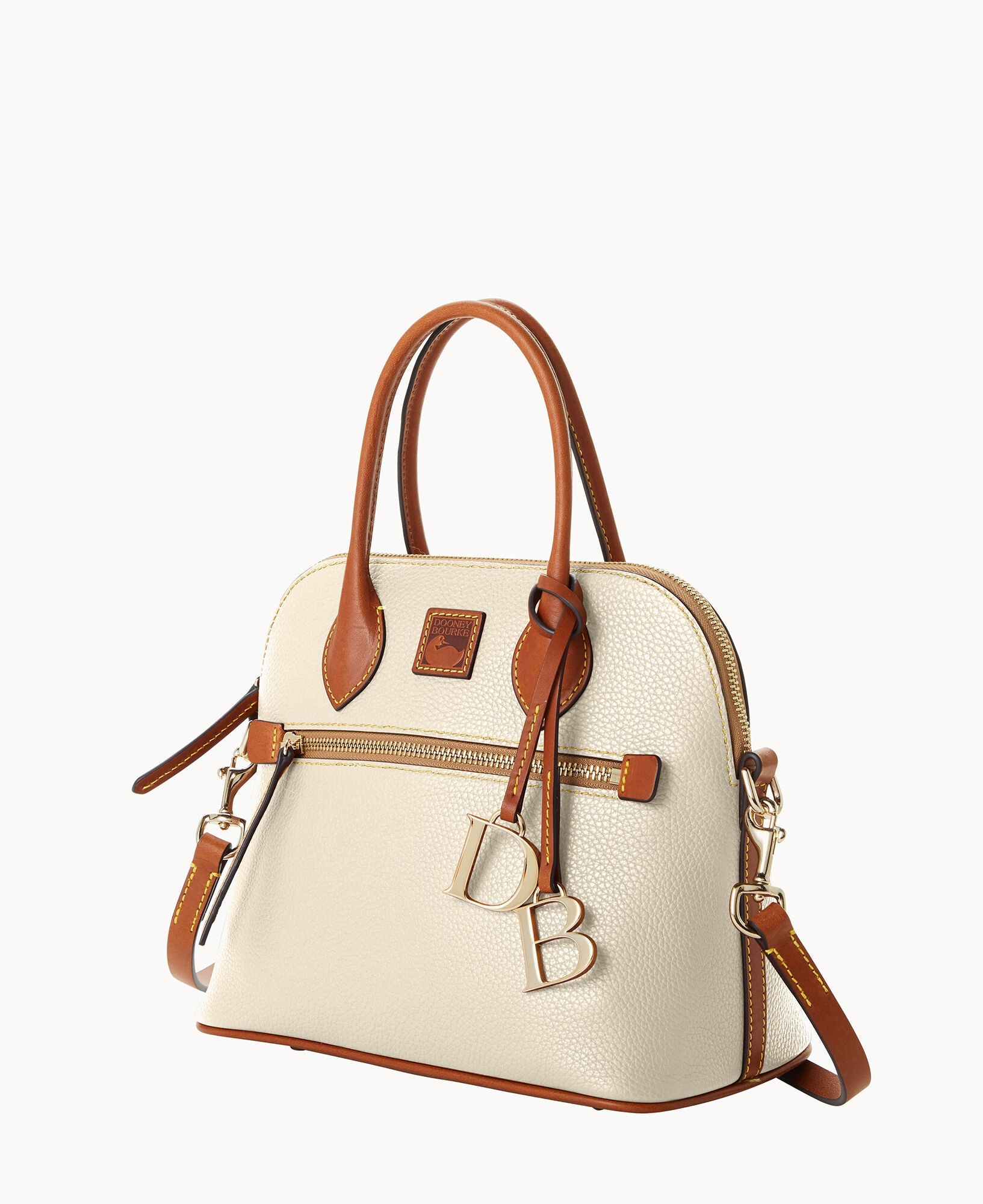 Pebble Grain Domed Satchel