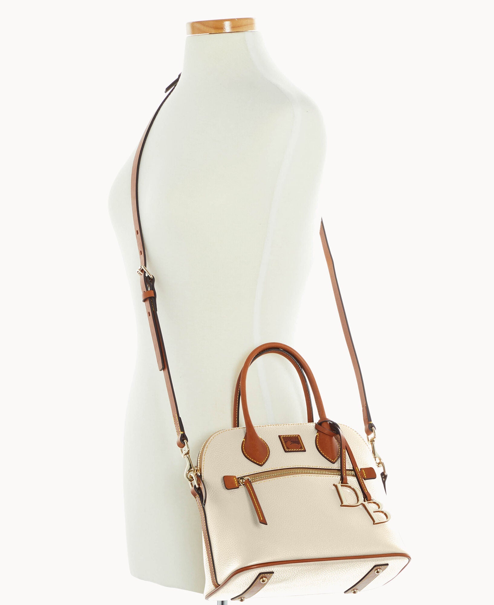 Pebble Grain Domed Satchel