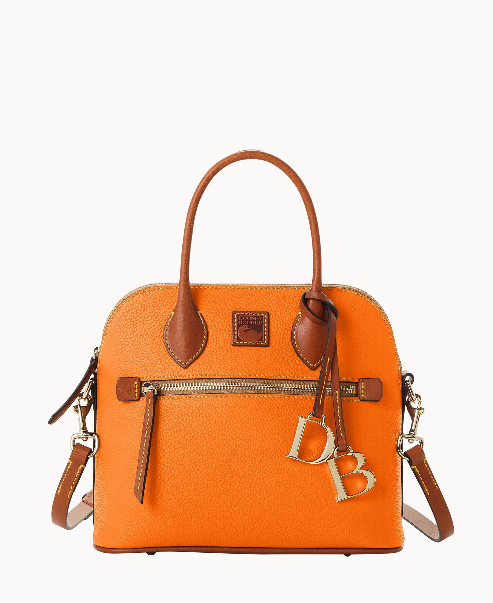 Pebble Grain Domed Satchel
