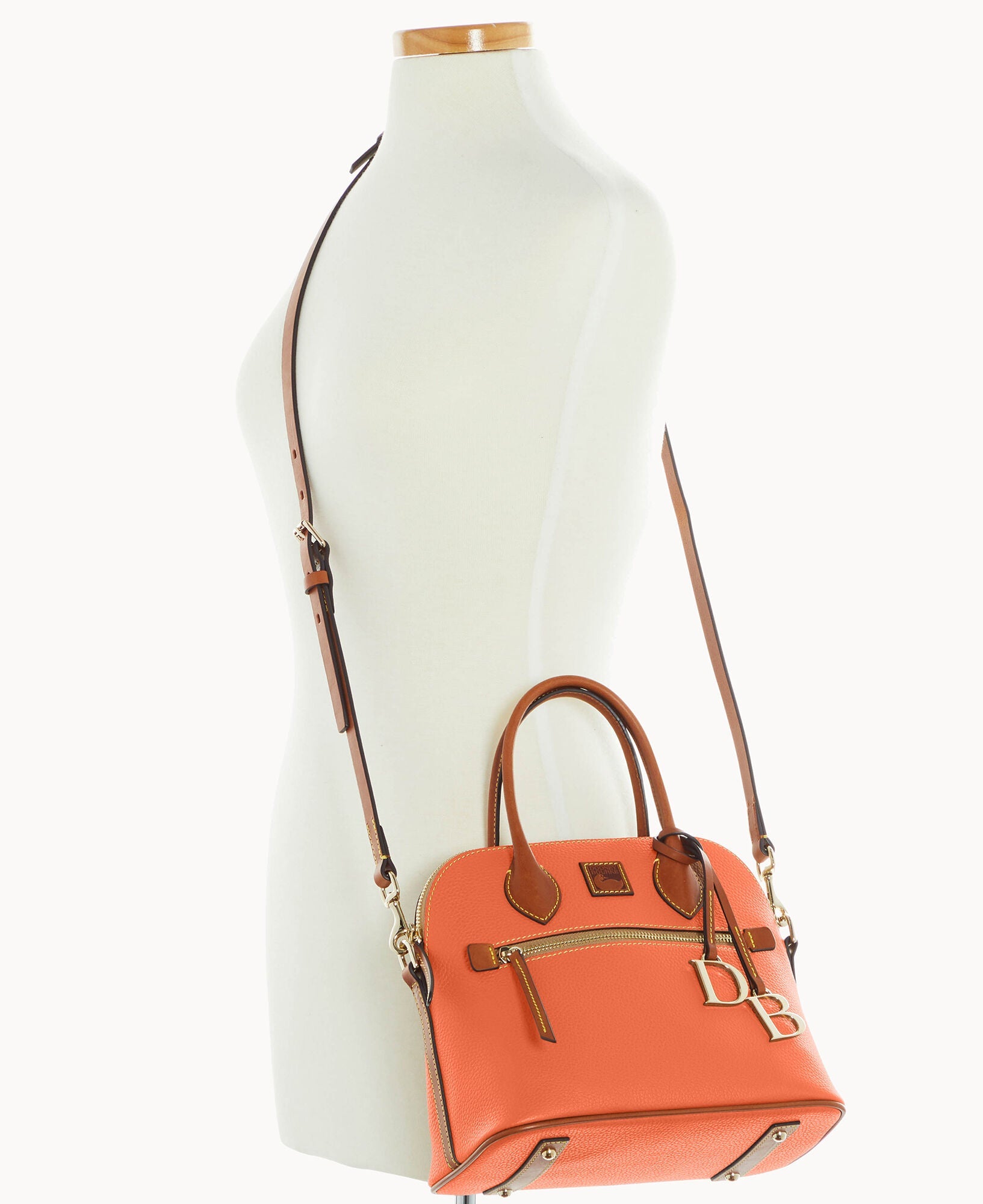 Pebble Grain Domed Satchel