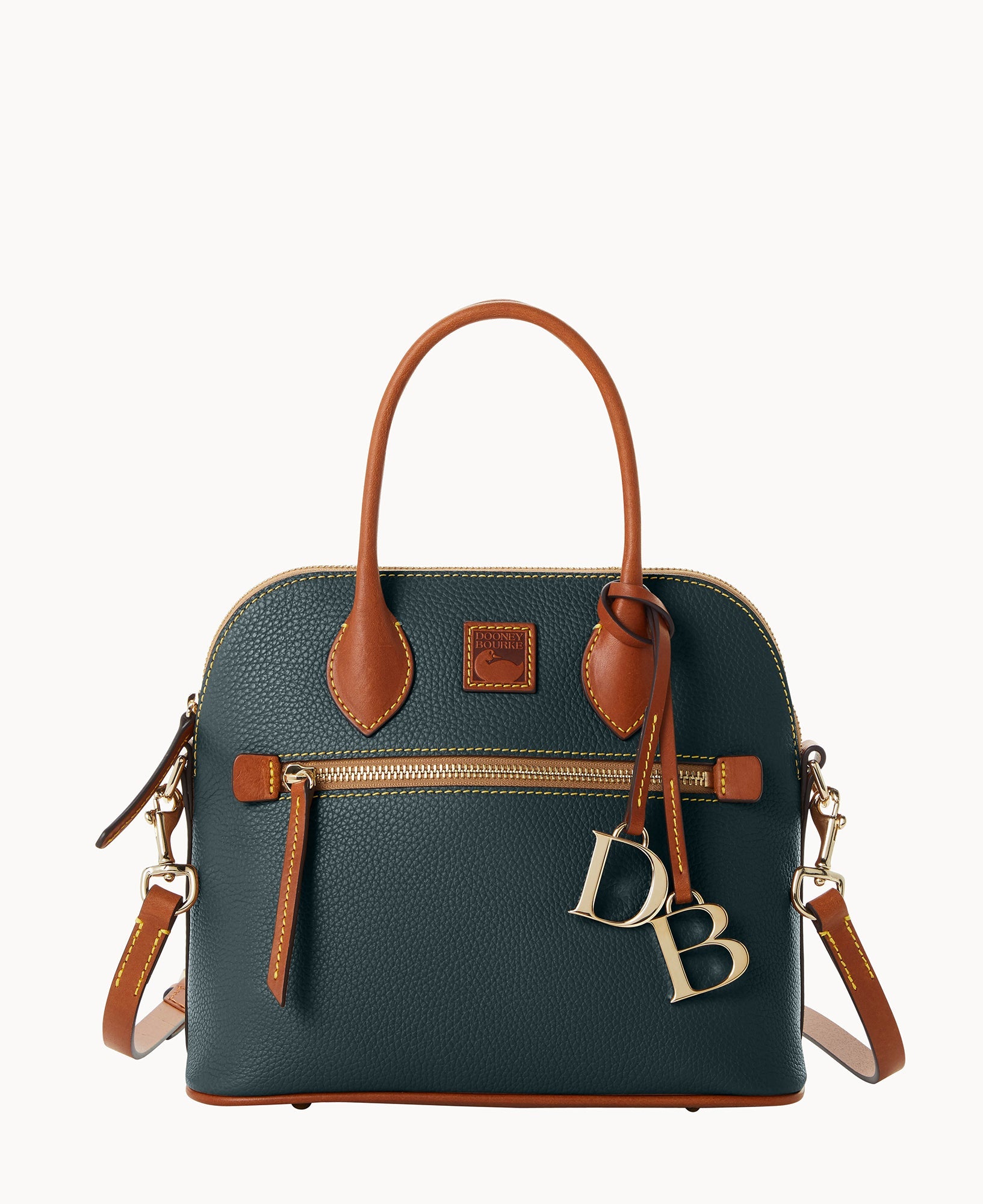 Pebble Grain Domed Satchel
