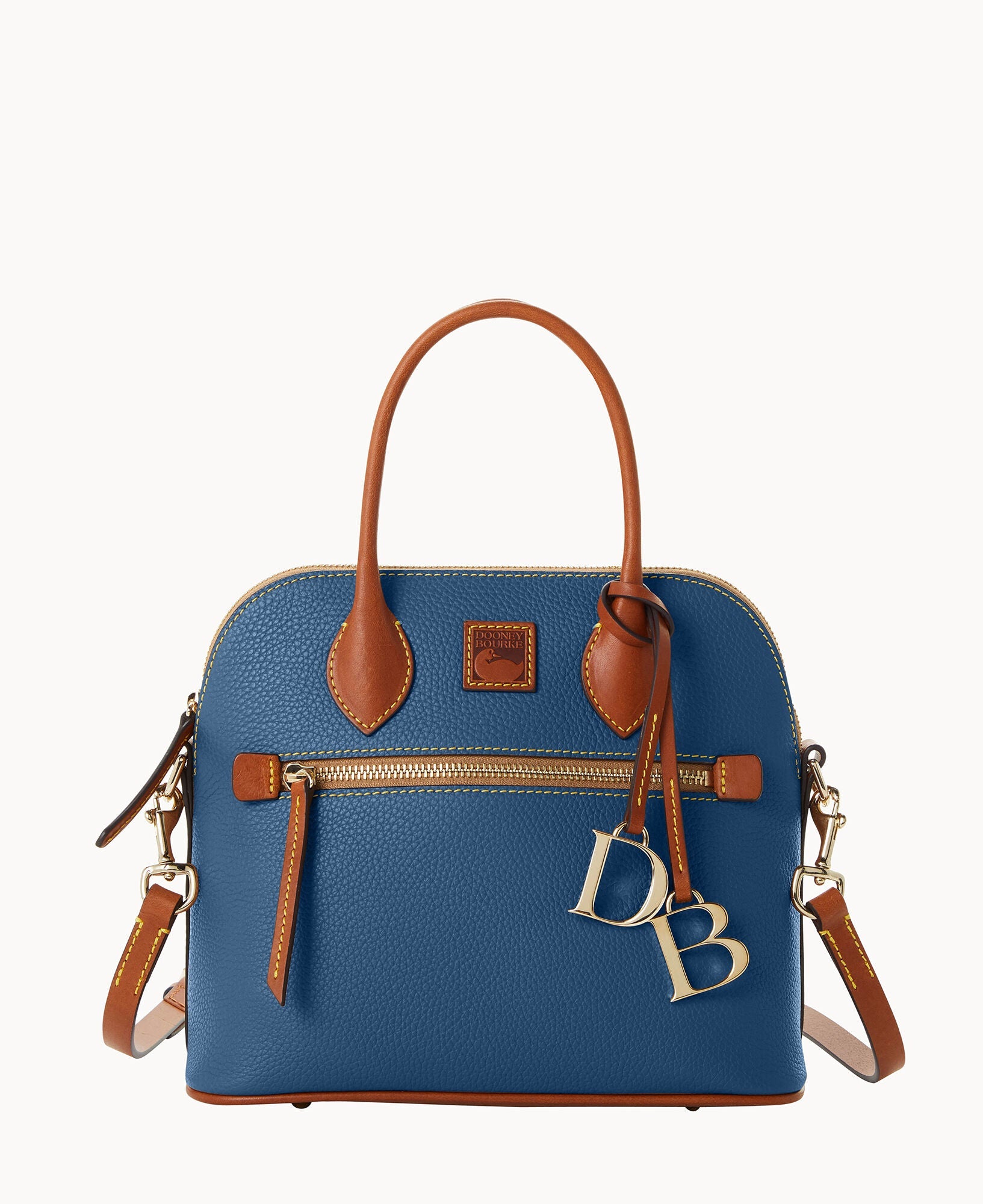 Pebble Grain Domed Satchel