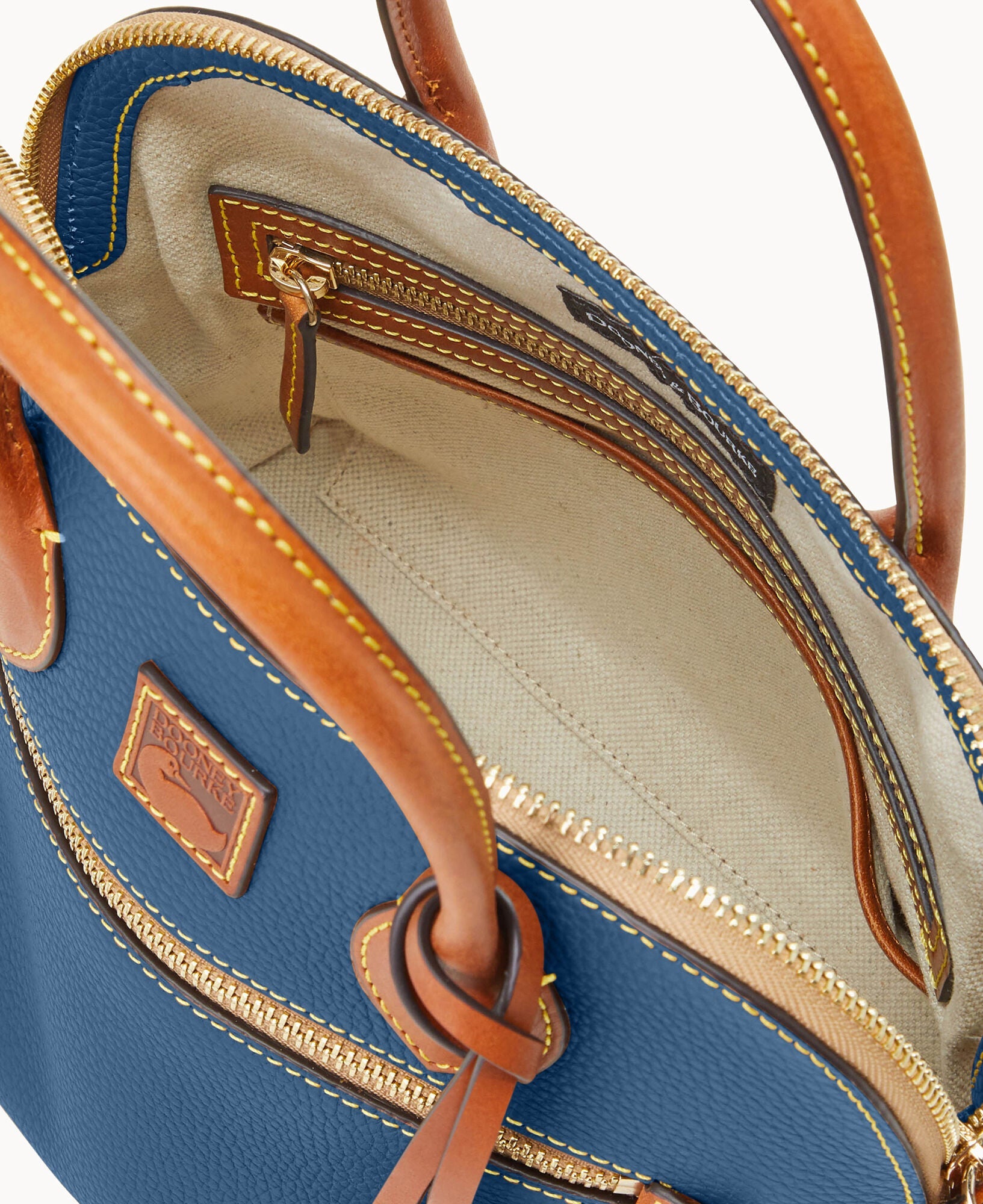 Pebble Grain Domed Satchel