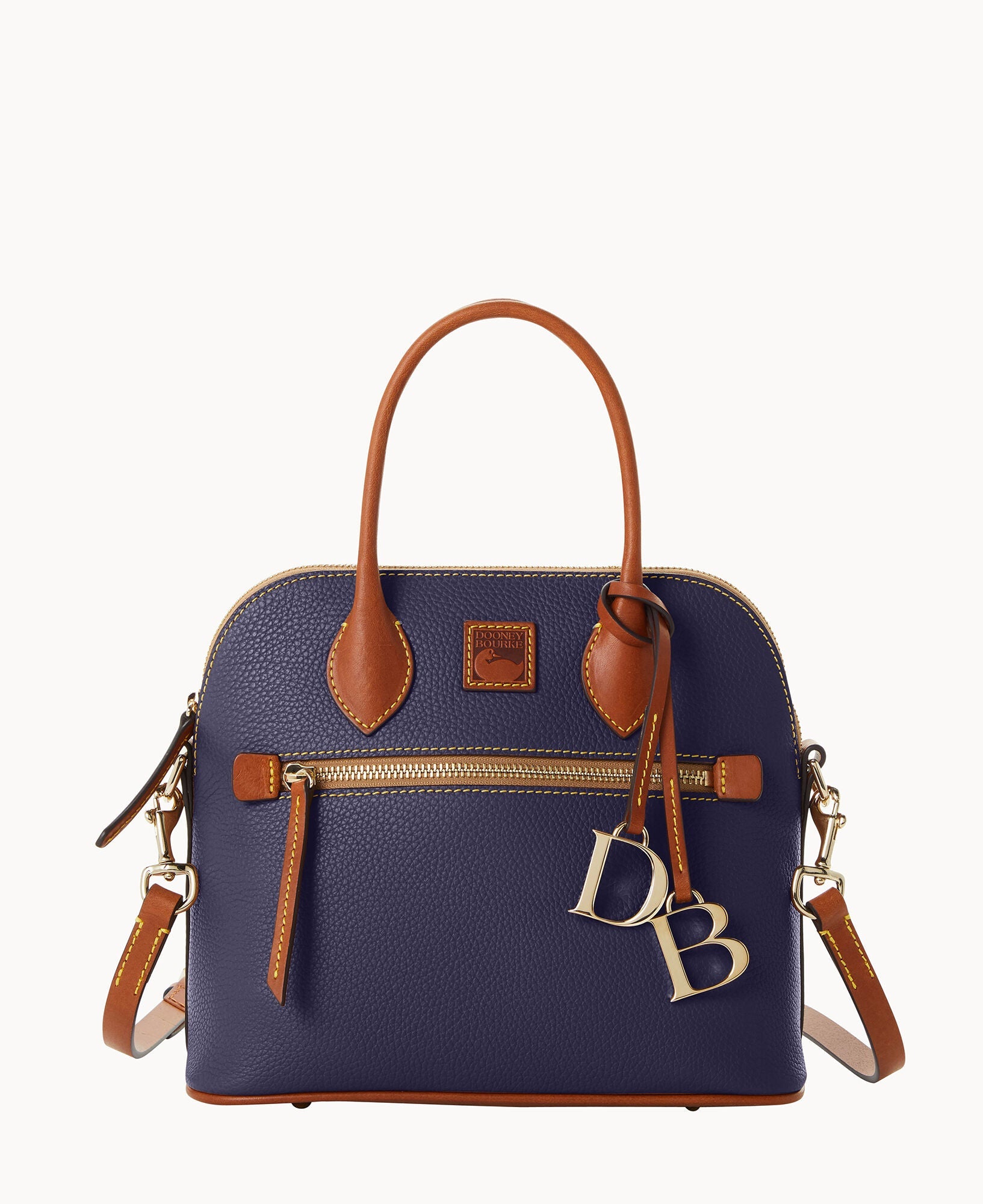 Pebble Grain Domed Satchel
