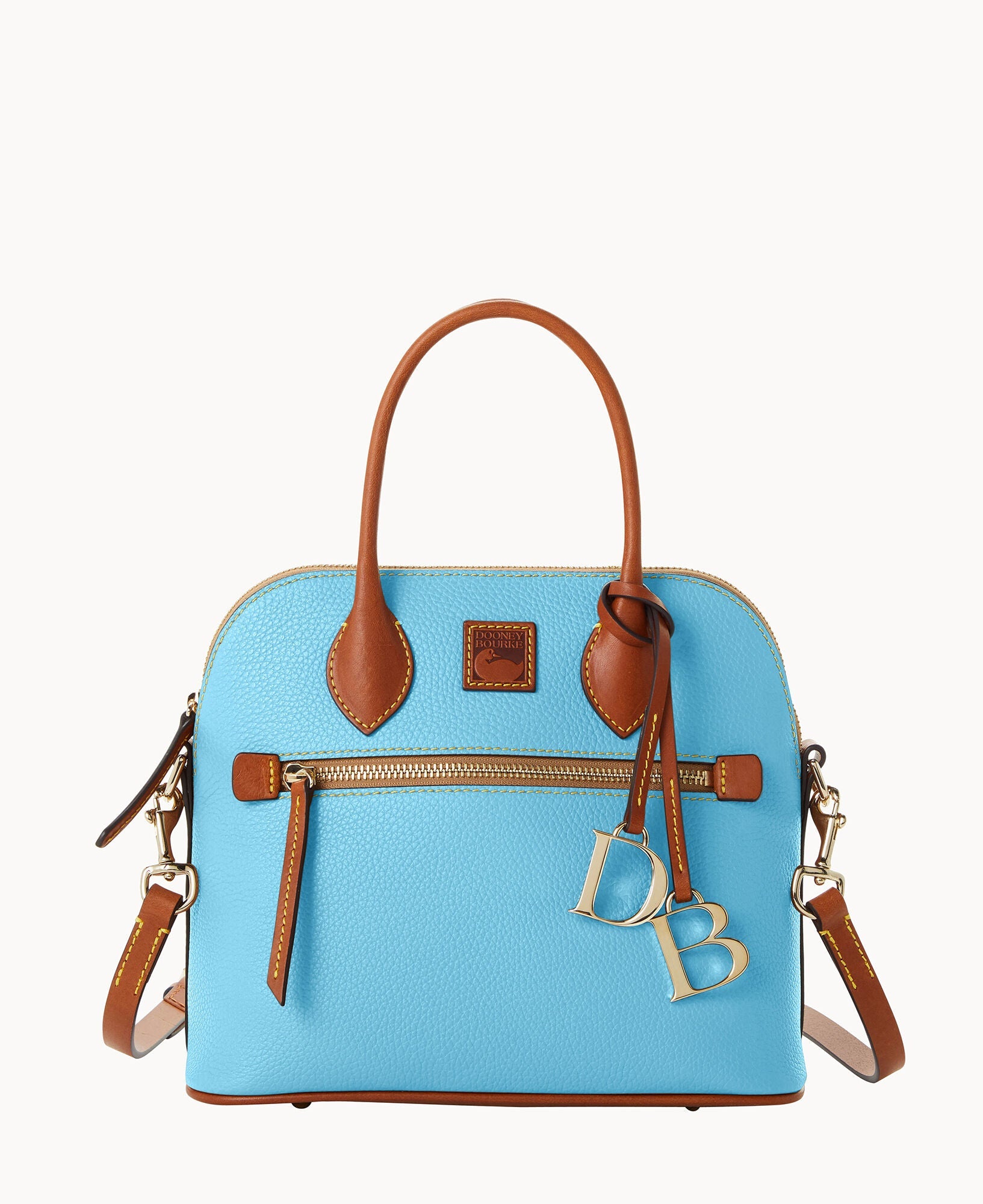 Pebble Grain Domed Satchel