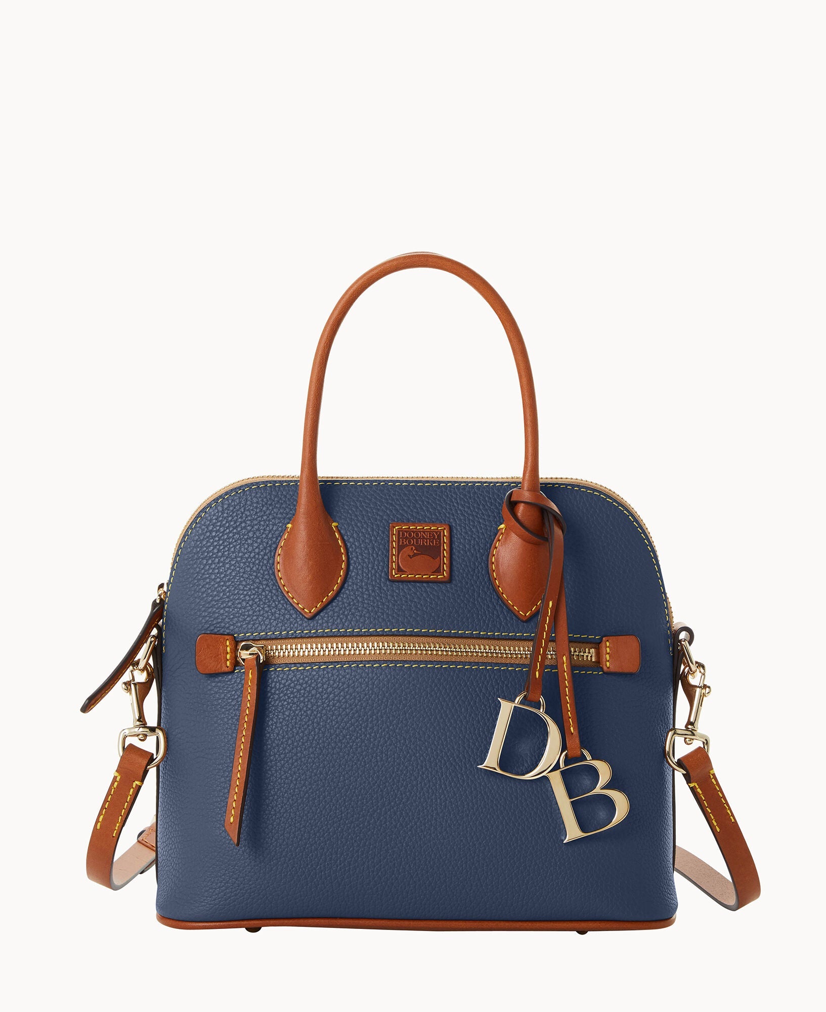 Pebble Grain Domed Satchel