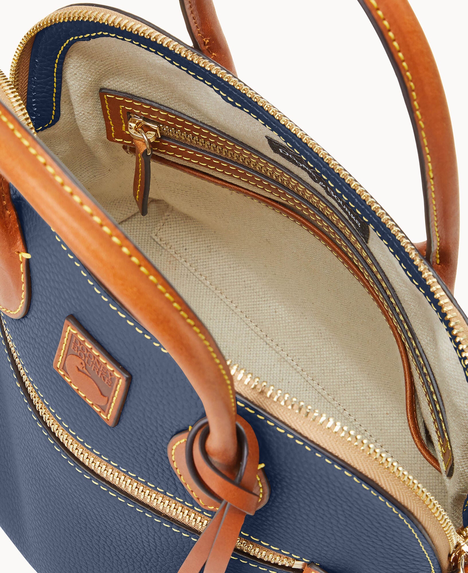 Pebble Grain Domed Satchel