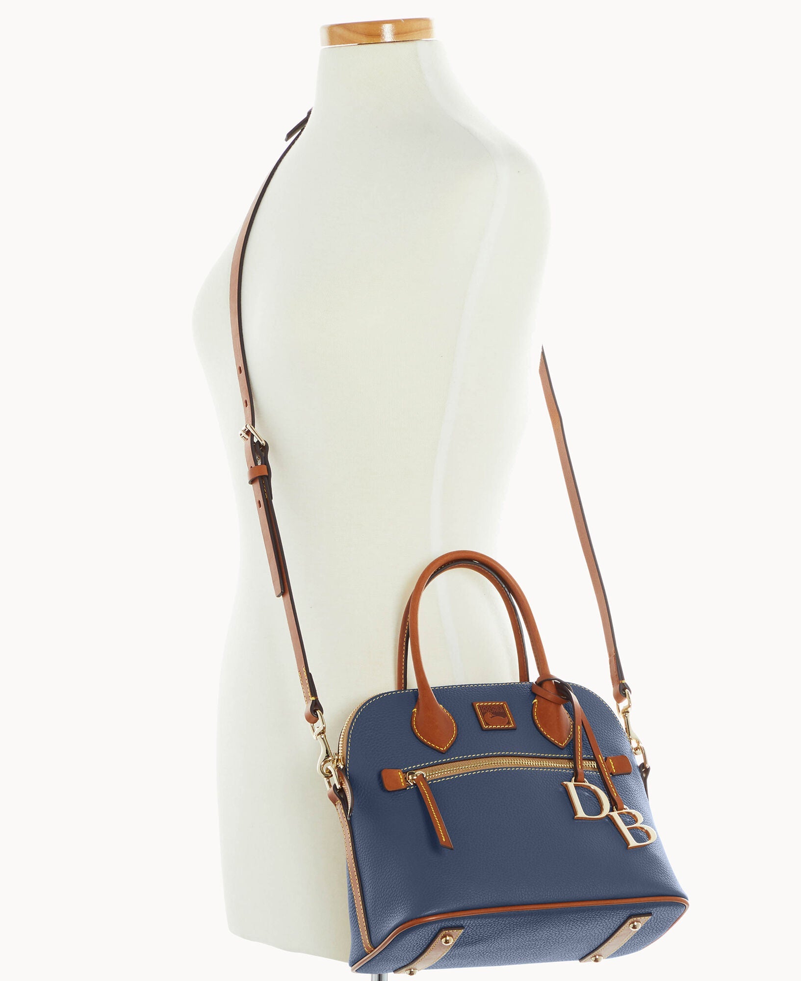 Pebble Grain Domed Satchel