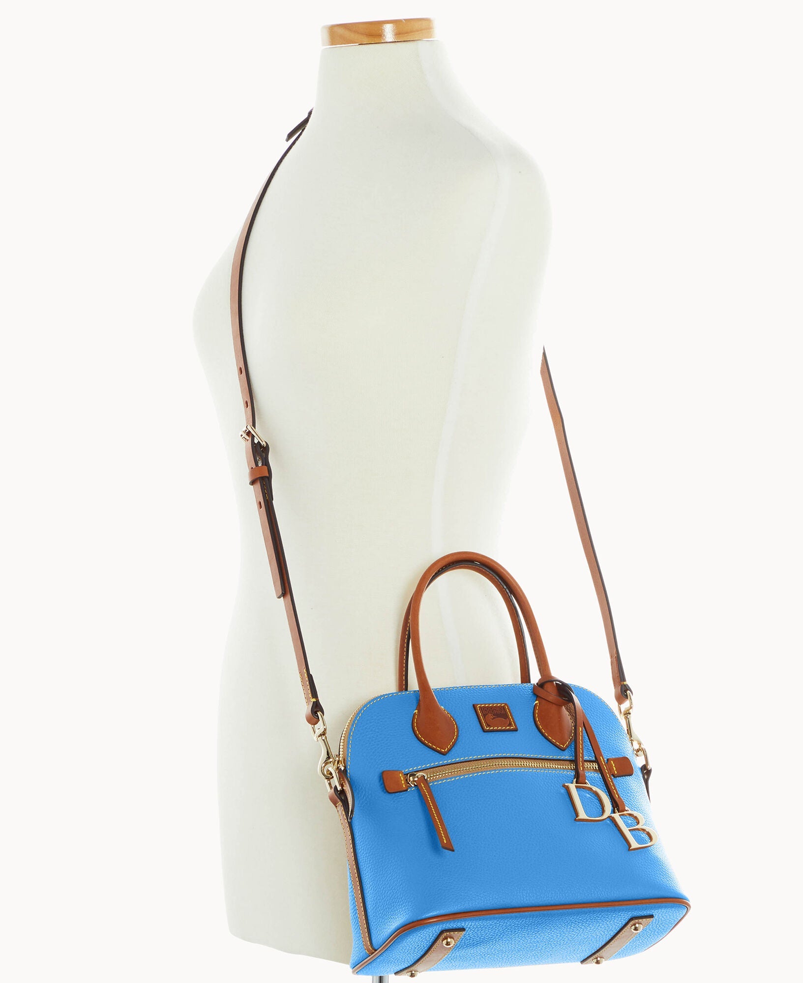 Pebble Grain Domed Satchel