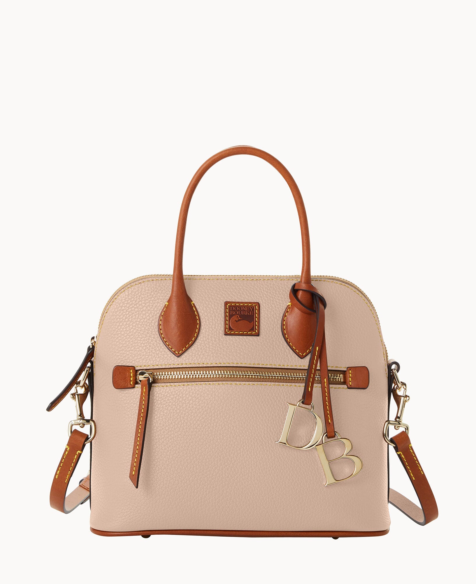 Pebble Grain Domed Satchel