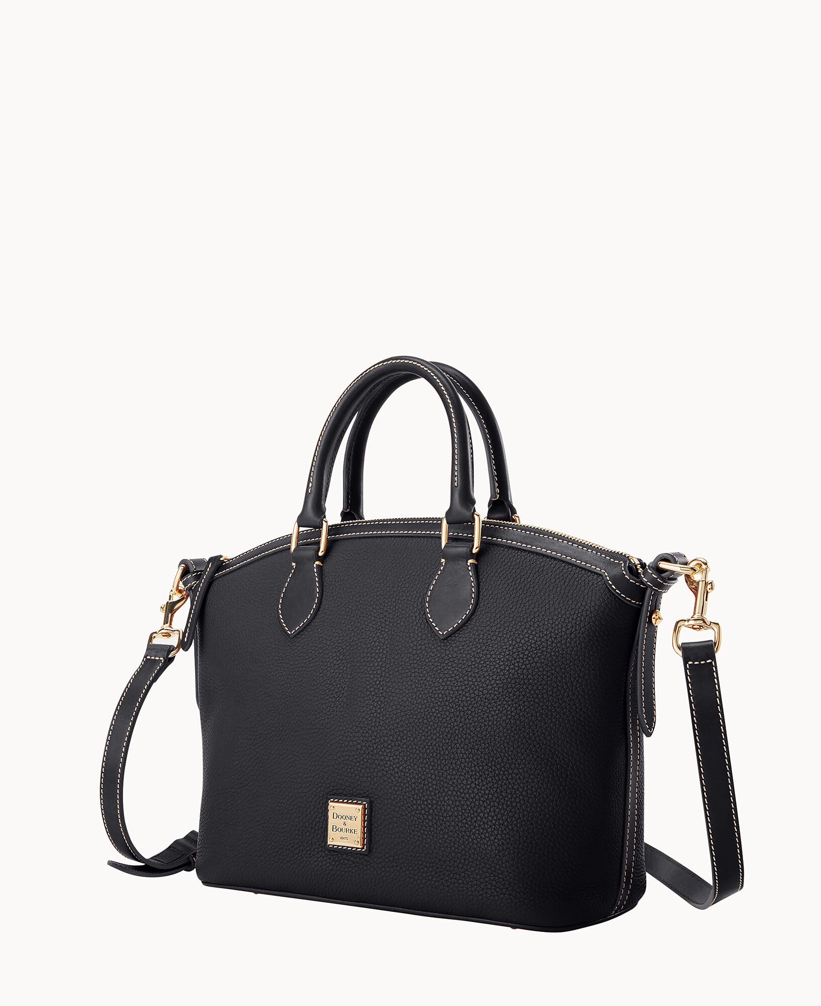 Pebble Grain Domed Satchel