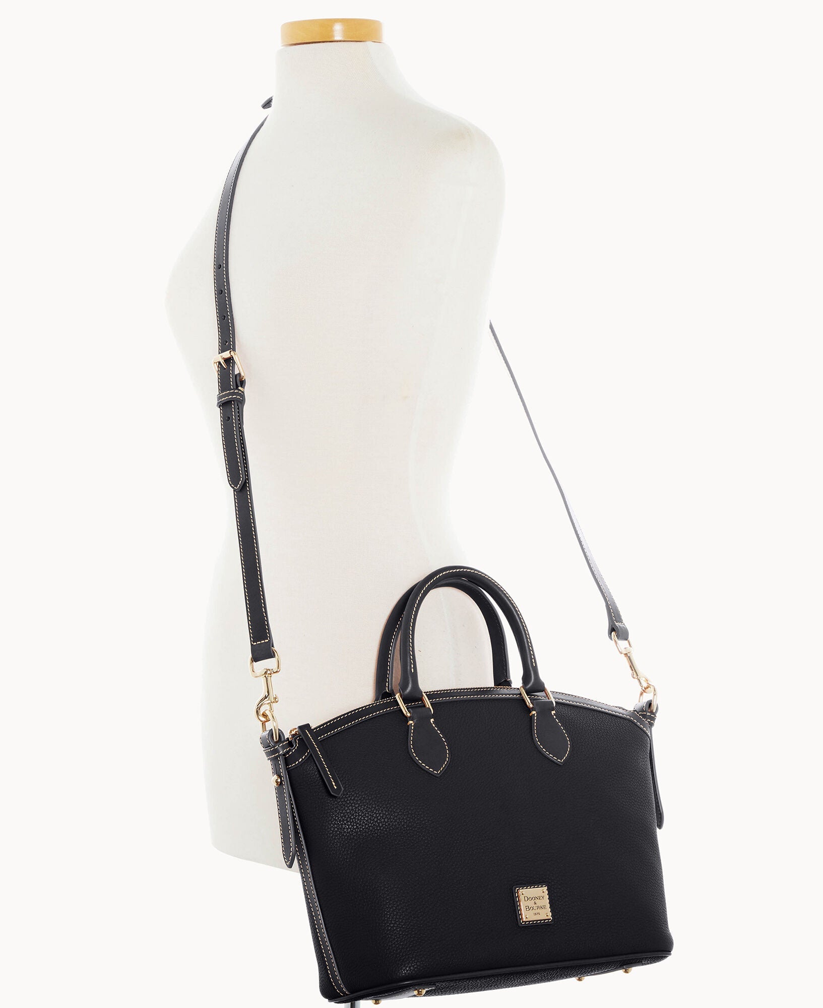 Pebble Grain Domed Satchel