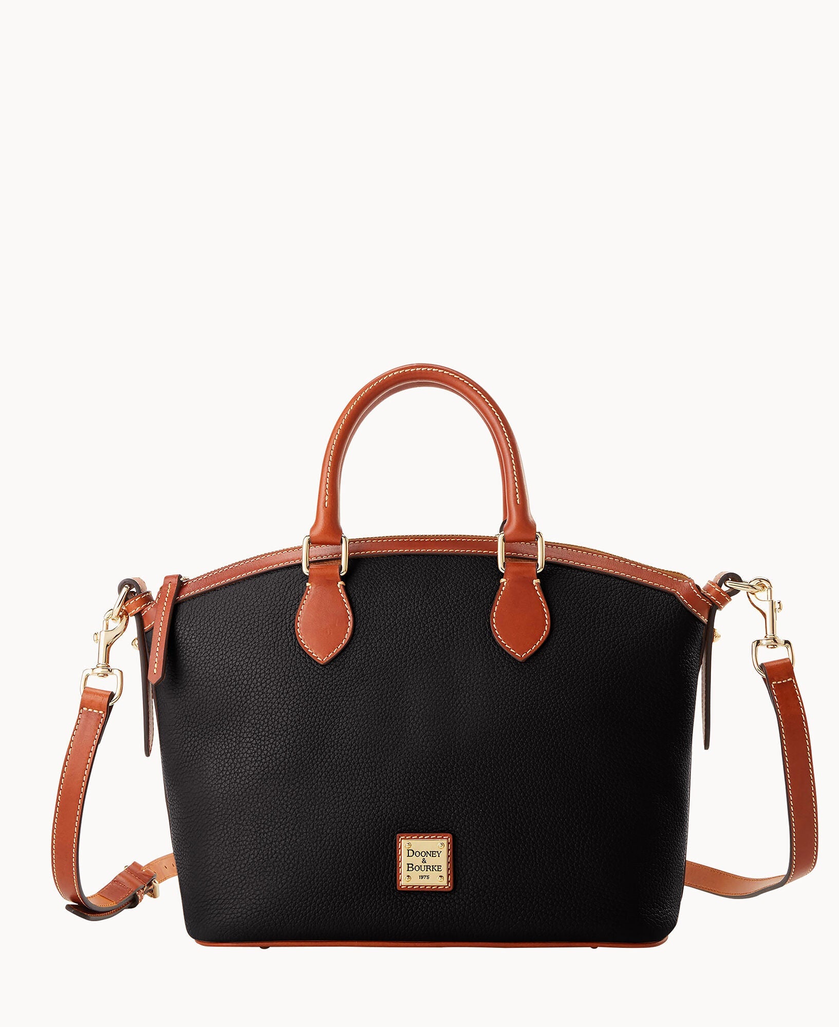 Pebble Grain Domed Satchel
