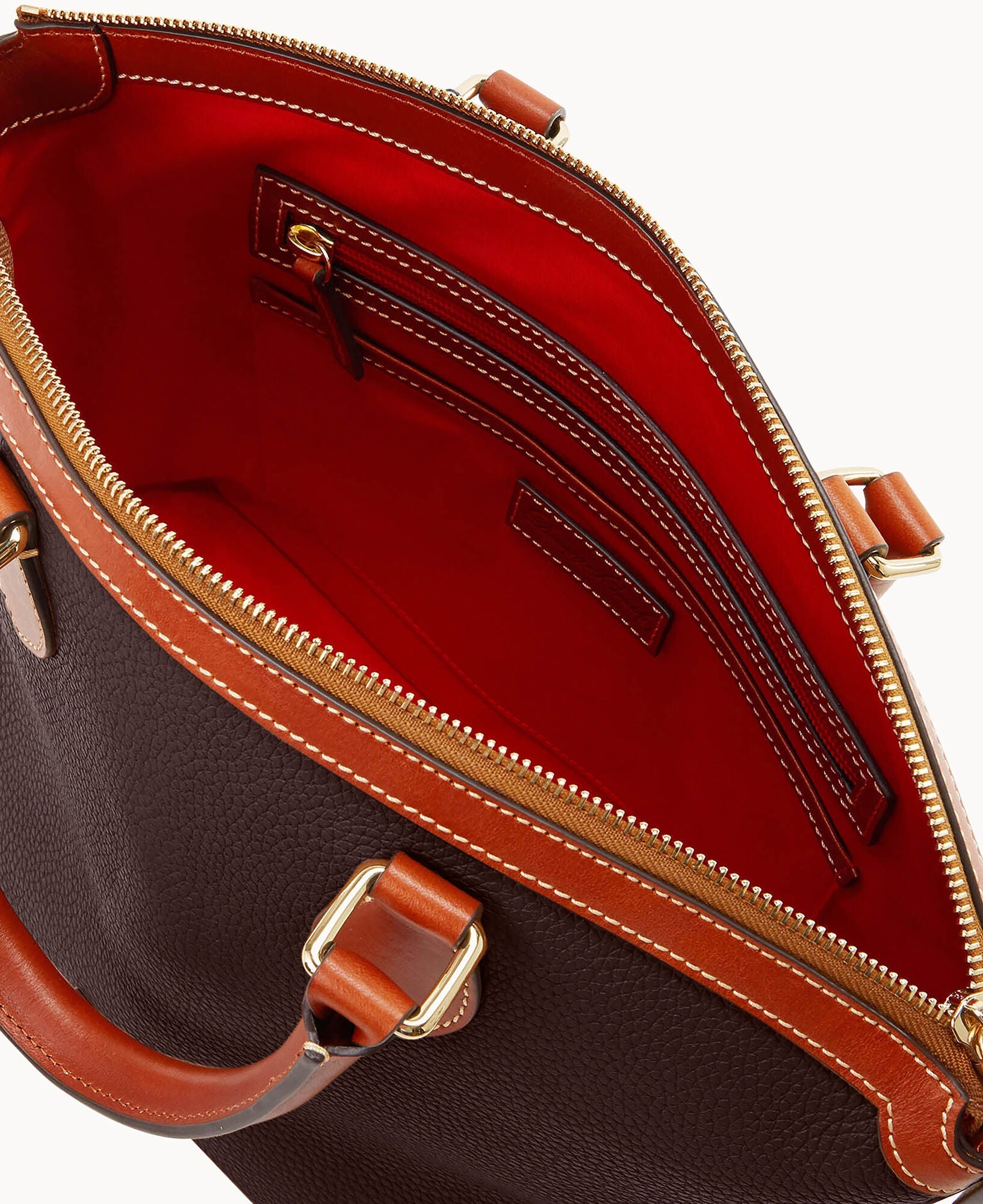 Pebble Grain Domed Satchel