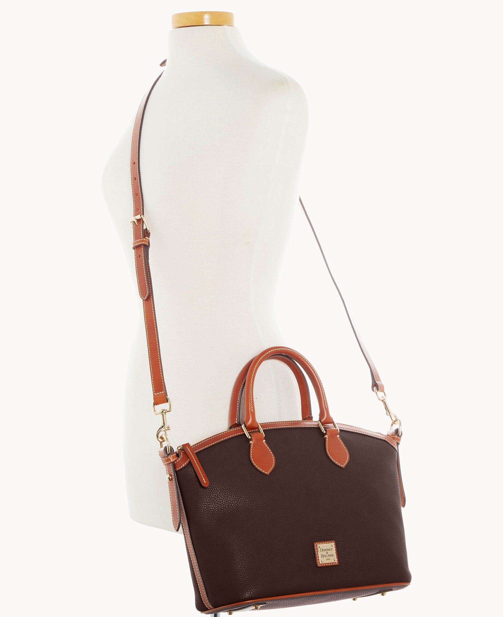 Pebble Grain Domed Satchel