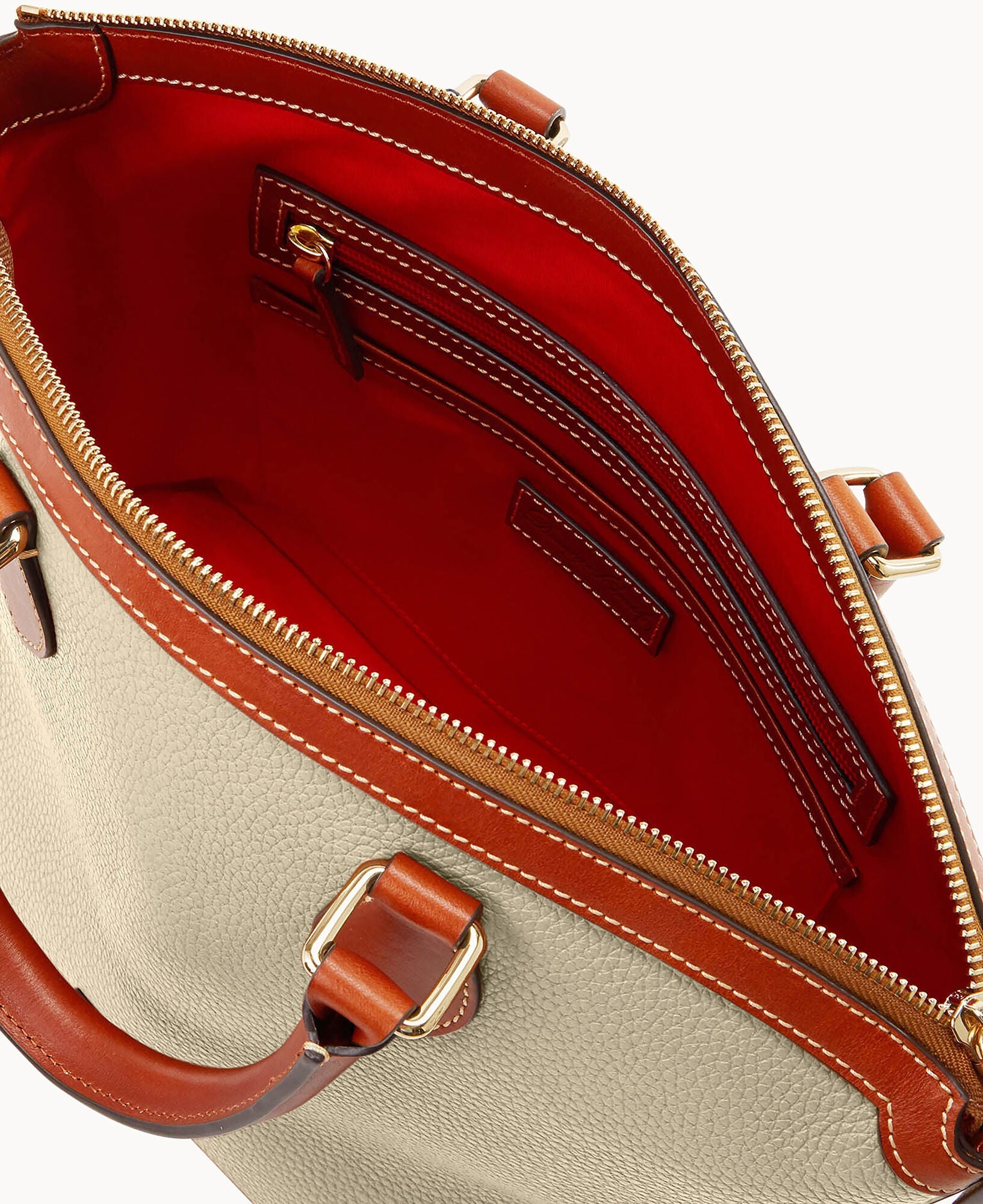 Pebble Grain Domed Satchel