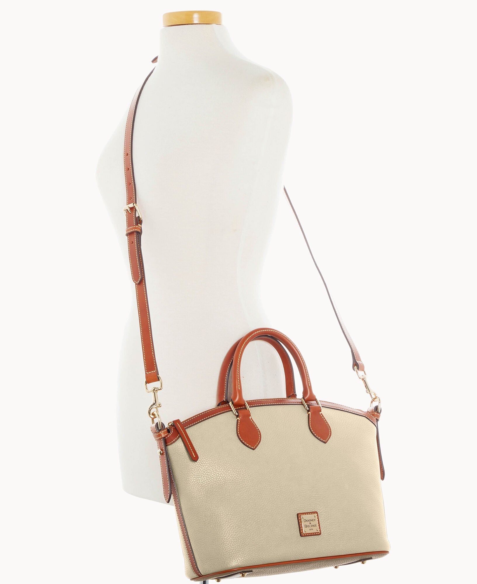 Pebble Grain Domed Satchel