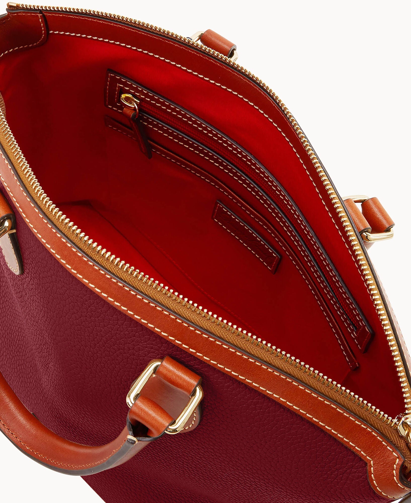 Pebble Grain Domed Satchel